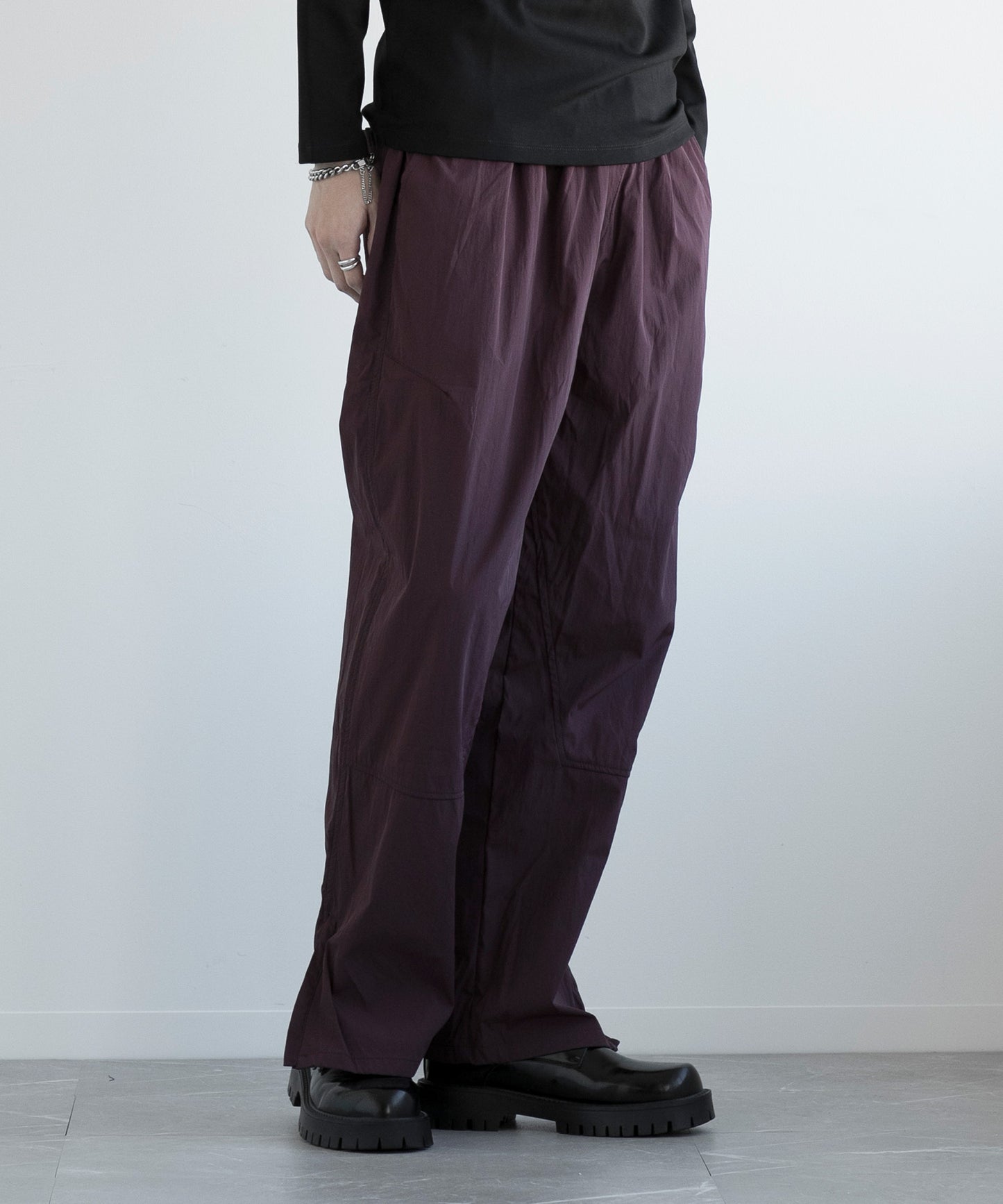 【aimoha MEN】PARACHUTE PANTS ベルト付きパラシュート パンツ