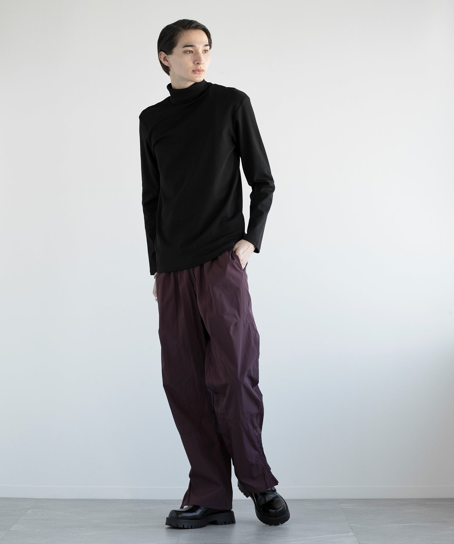 【aimoha MEN】PARACHUTE PANTS ベルト付きパラシュート パンツ