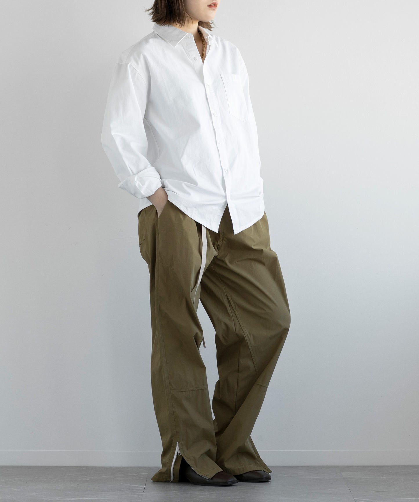 【aimoha MEN】PARACHUTE PANTS ベルト付きパラシュート パンツ