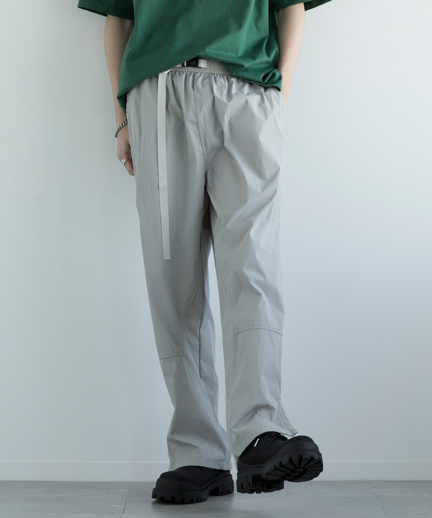 【aimoha MEN】PARACHUTE PANTS ベルト付きパラシュート パンツ