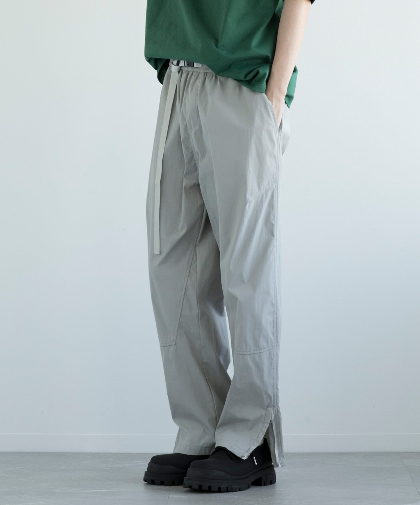 【aimoha MEN】PARACHUTE PANTS ベルト付きパラシュート パンツ