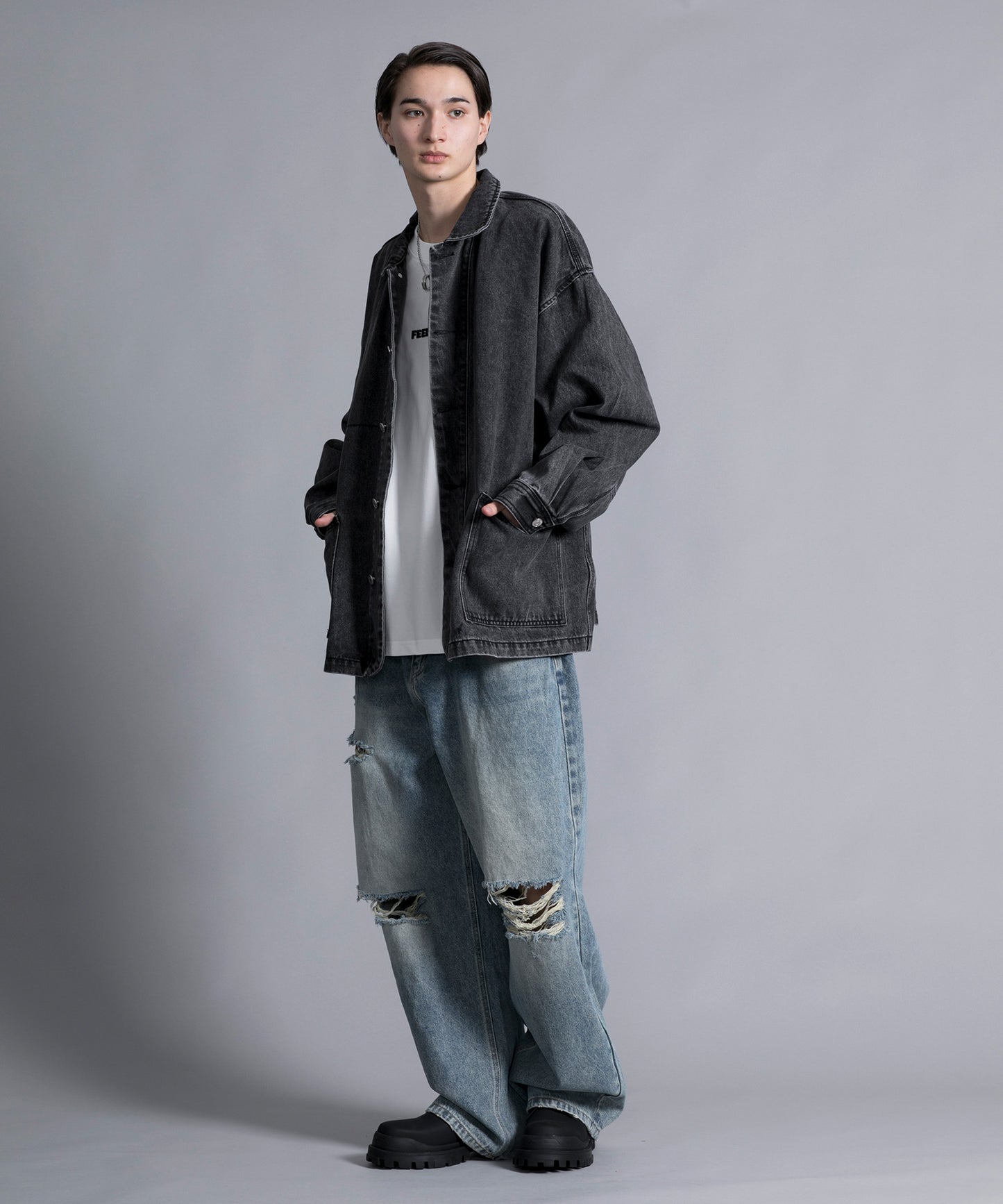 【aimoha neo】VINTAGE PROCESSED LOOSE FIT JACKET