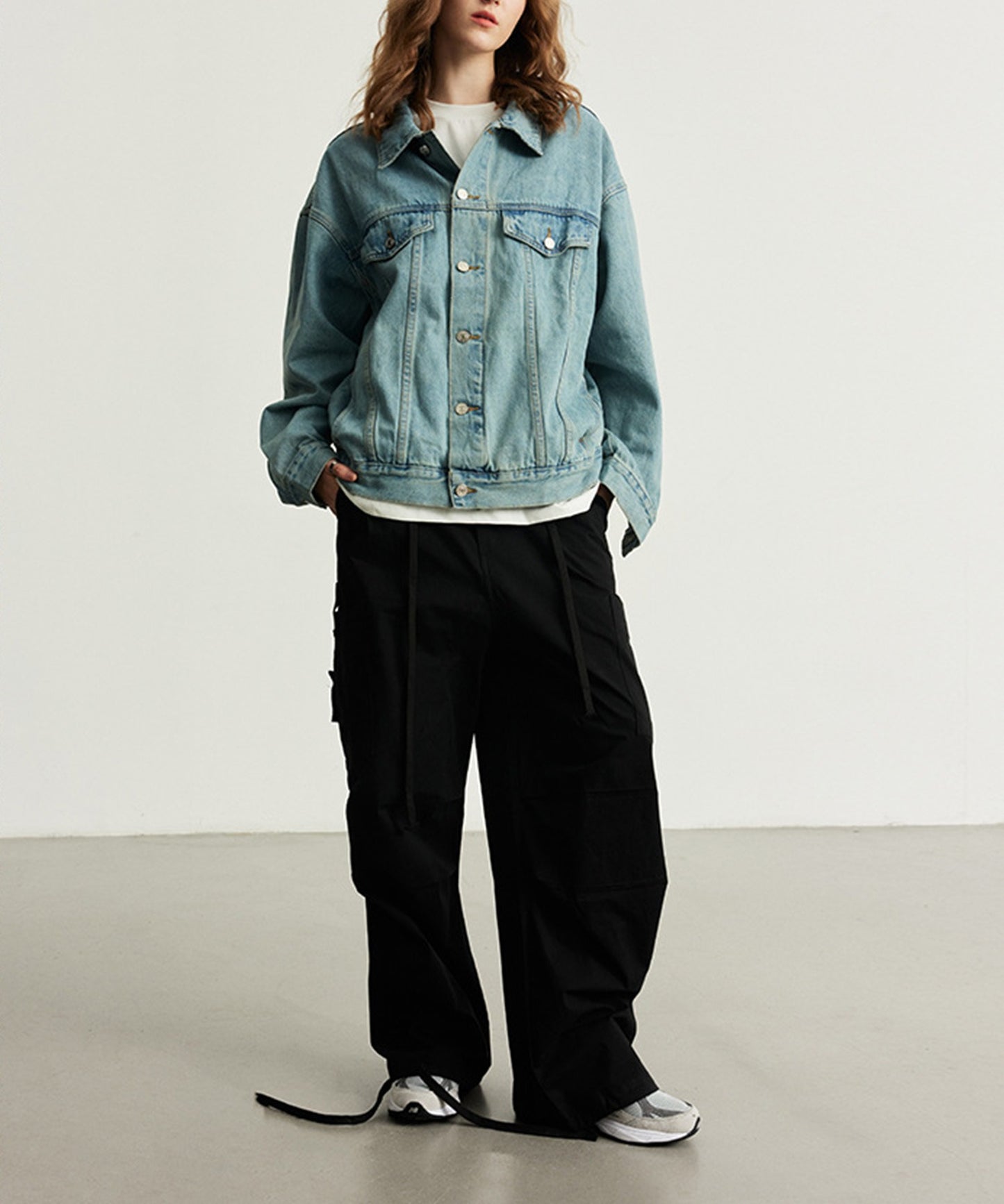 【aimoha Men's】HEAVY COTTONワイドカーゴパンツ