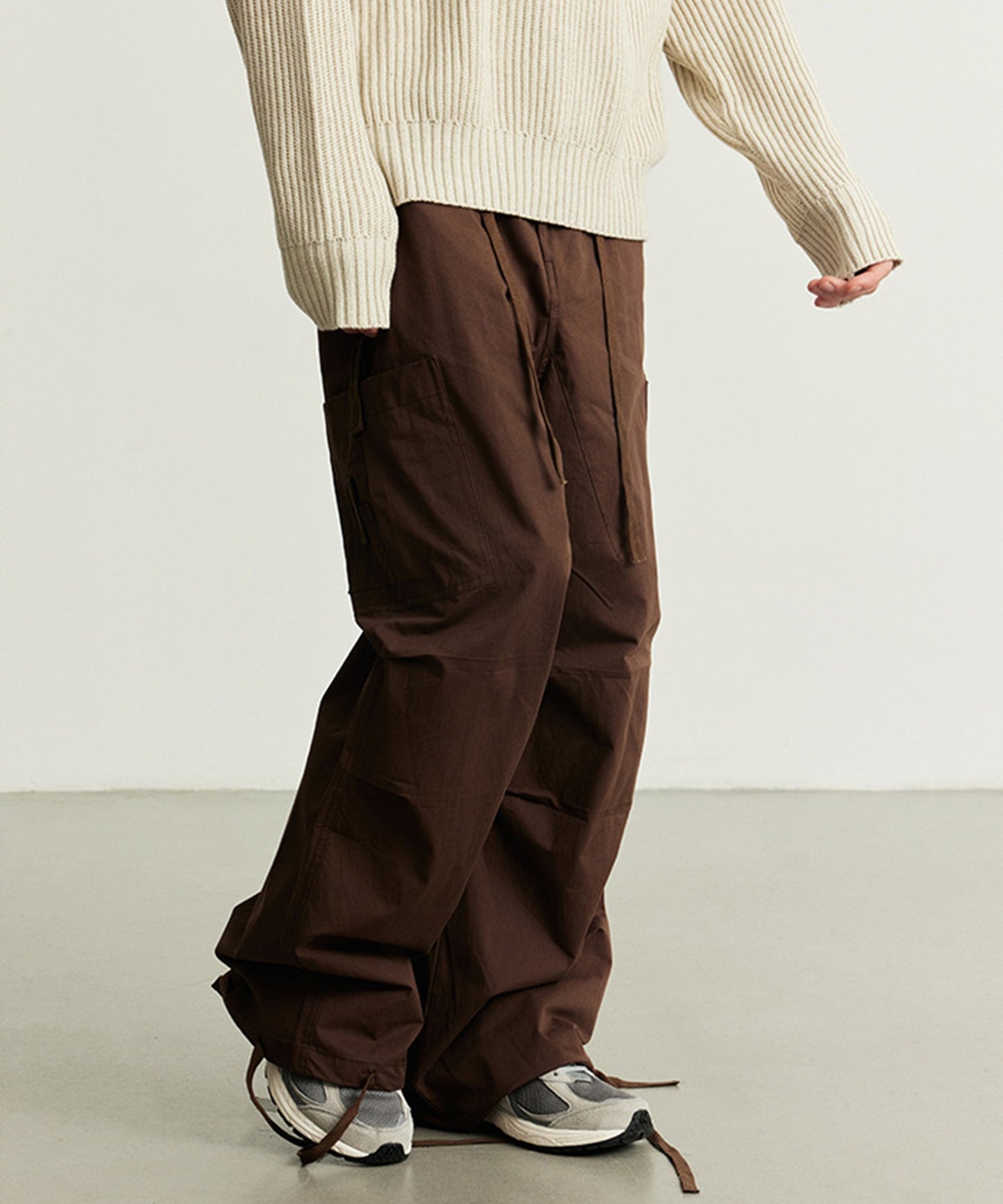【aimoha Men's】HEAVY COTTONワイドカーゴパンツ