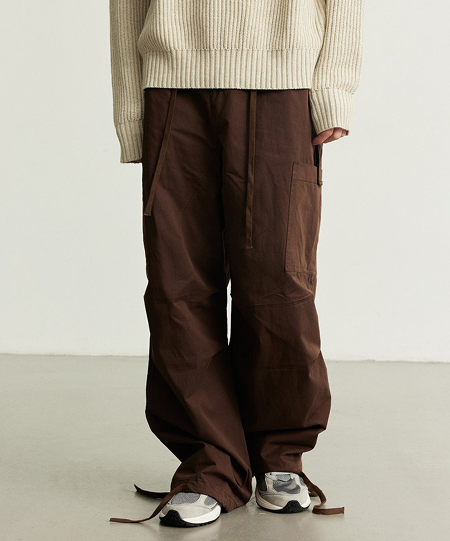 【aimoha Men's】HEAVY COTTONワイドカーゴパンツ