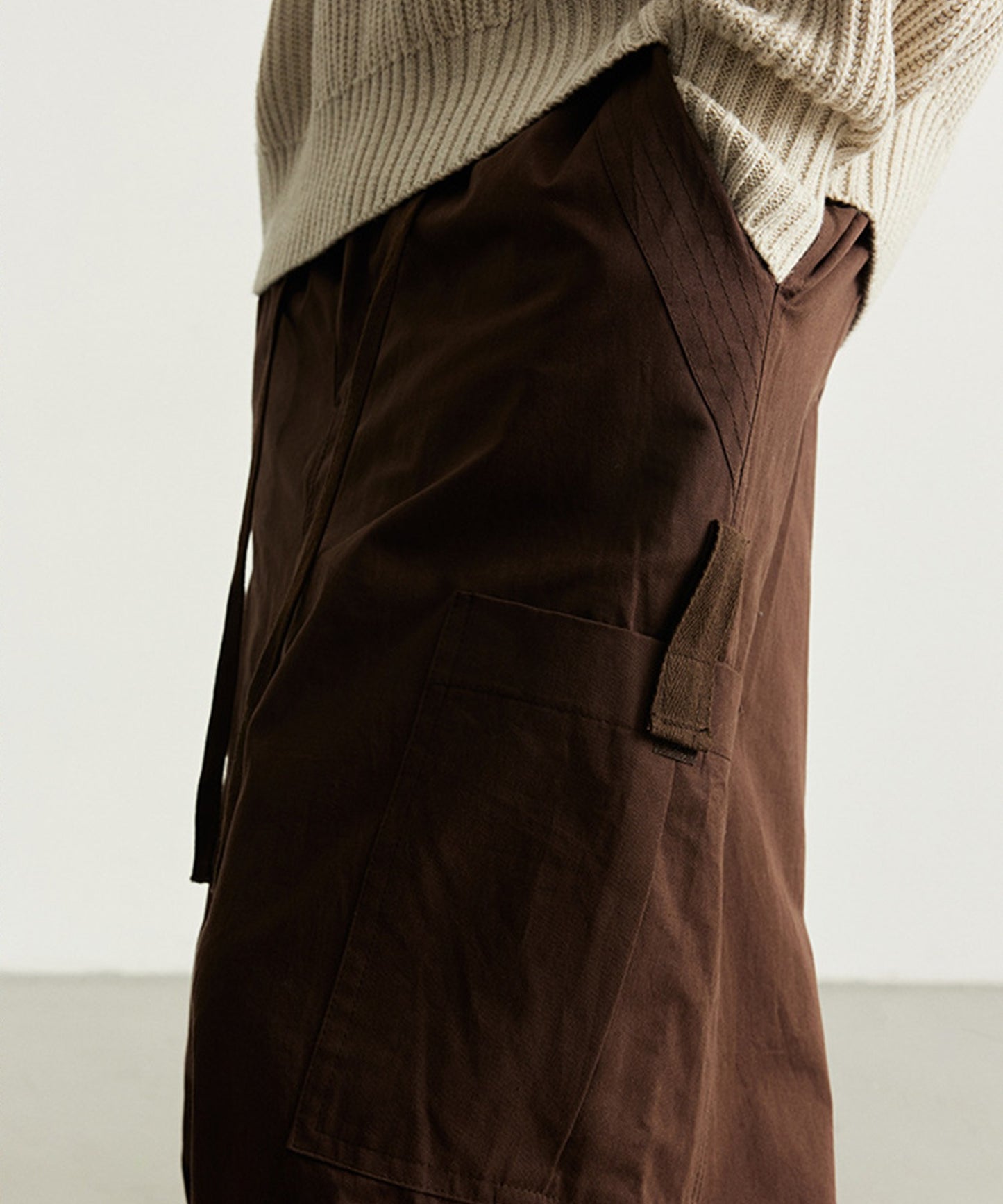 【aimoha Men's】HEAVY COTTONワイドカーゴパンツ
