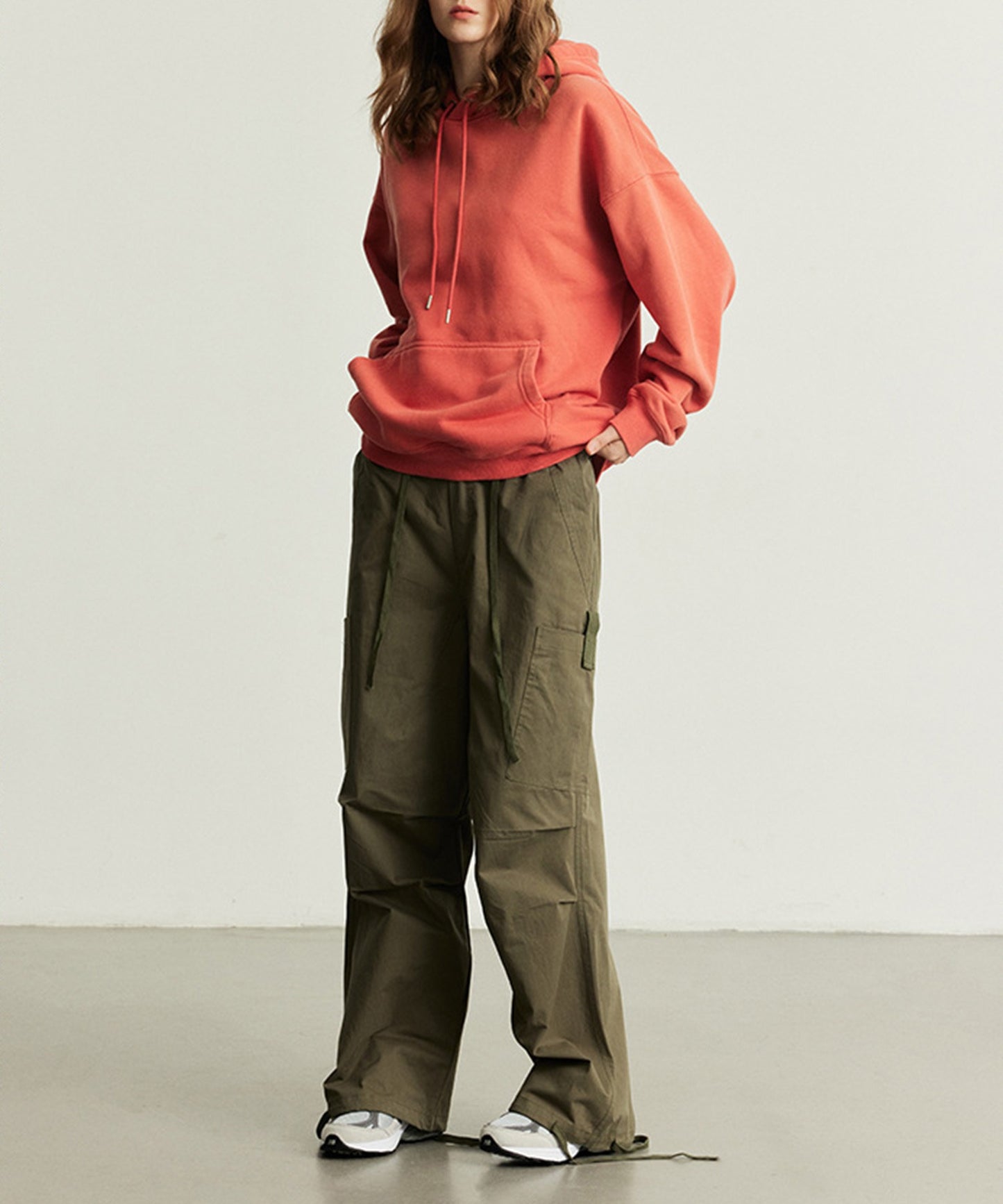 【aimoha Men's】HEAVY COTTONワイドカーゴパンツ