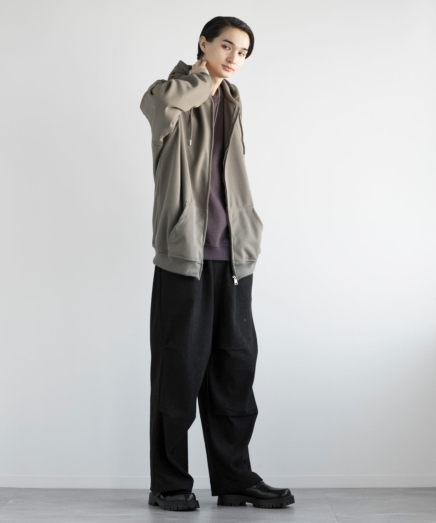 【aimoha MEN】BASIC ZIP PARKA べーシックジップパーカー