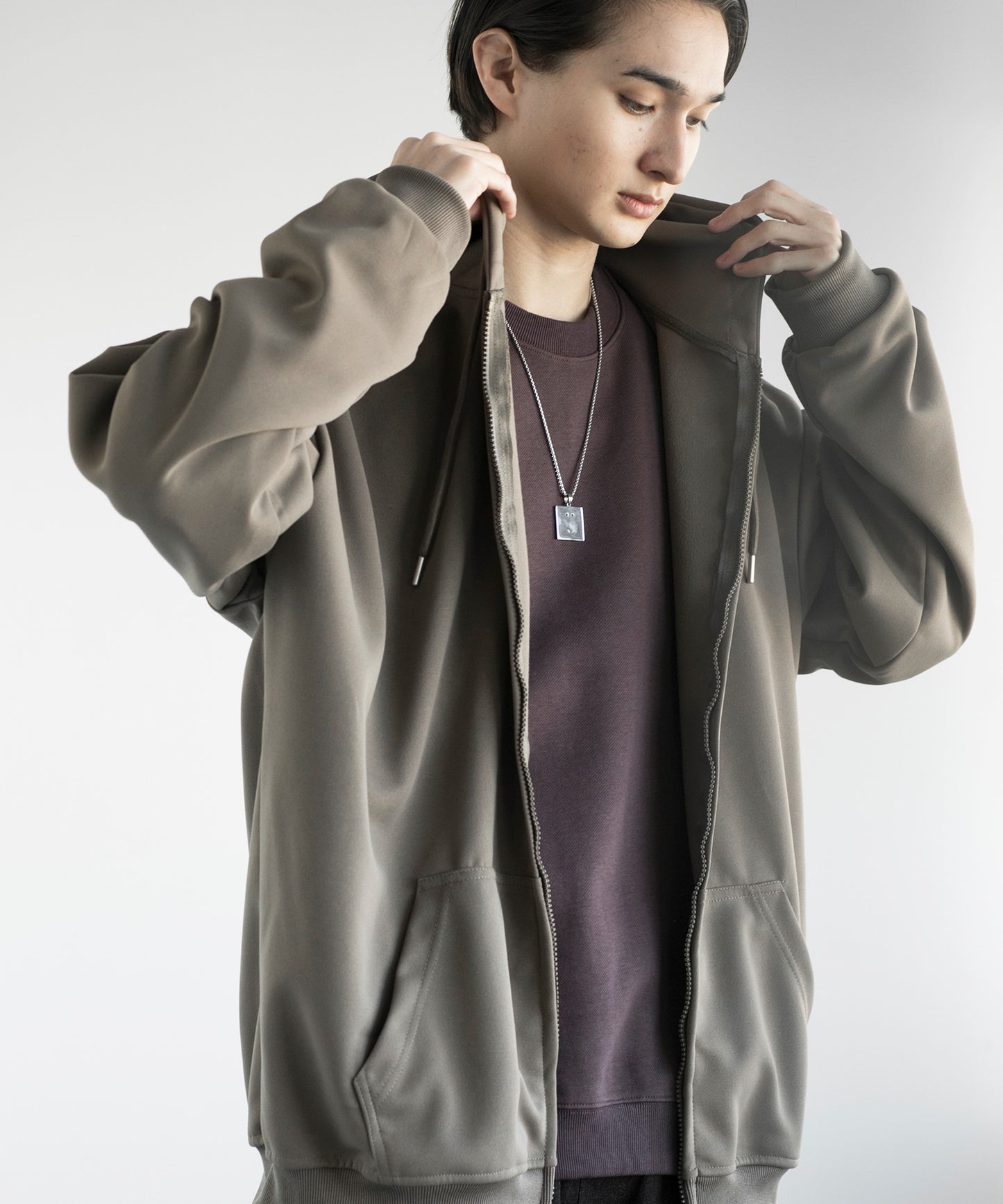 【aimoha MEN】BASIC ZIP PARKA べーシックジップパーカー