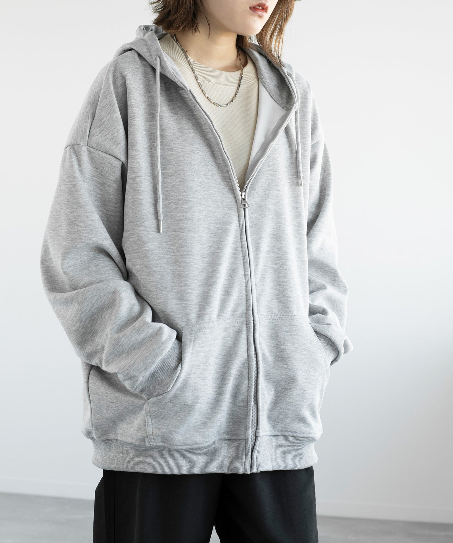 【aimoha MEN】BASIC ZIP PARKA べーシックジップパーカー