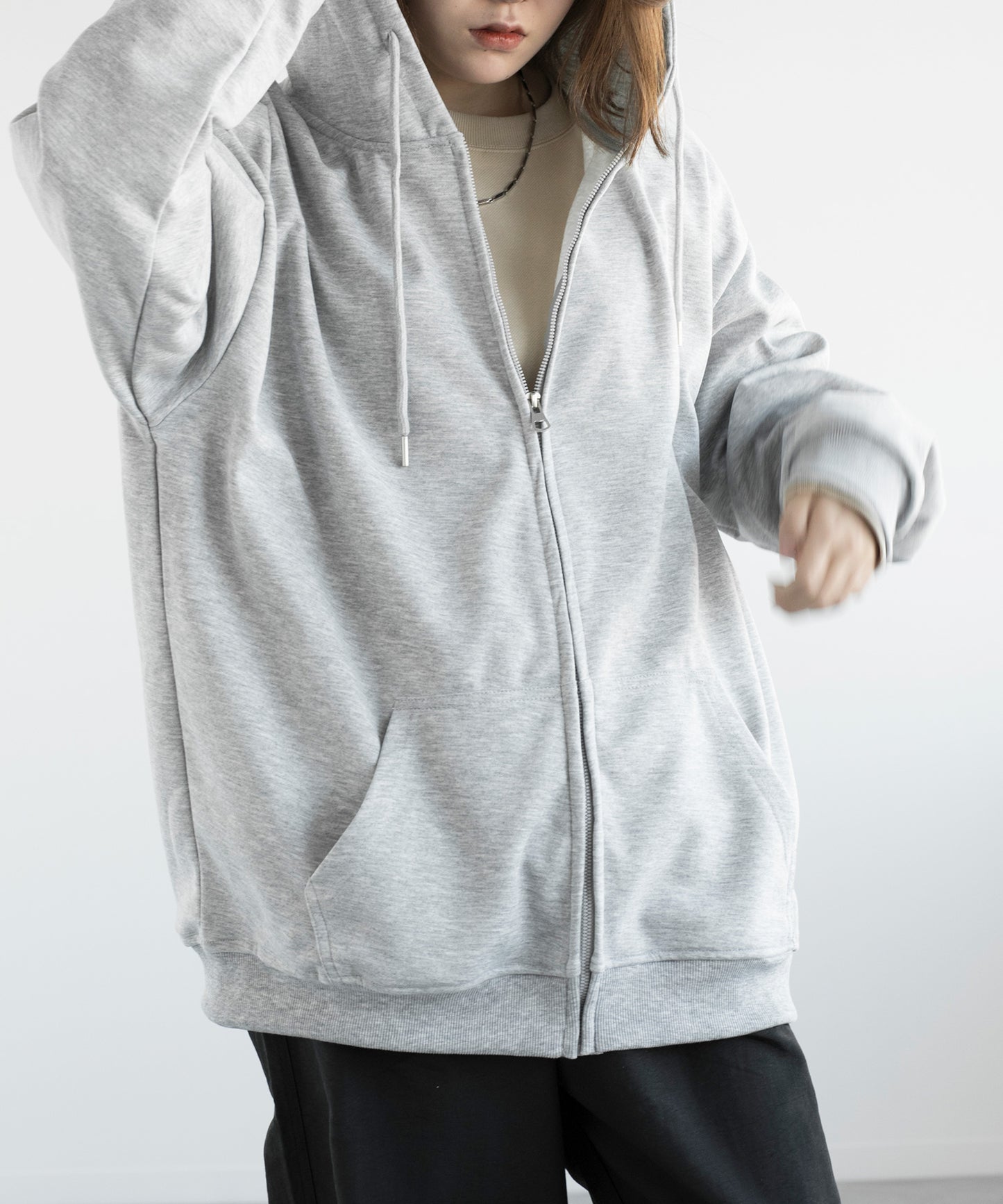 【aimoha MEN】BASIC ZIP PARKA べーシックジップパーカー