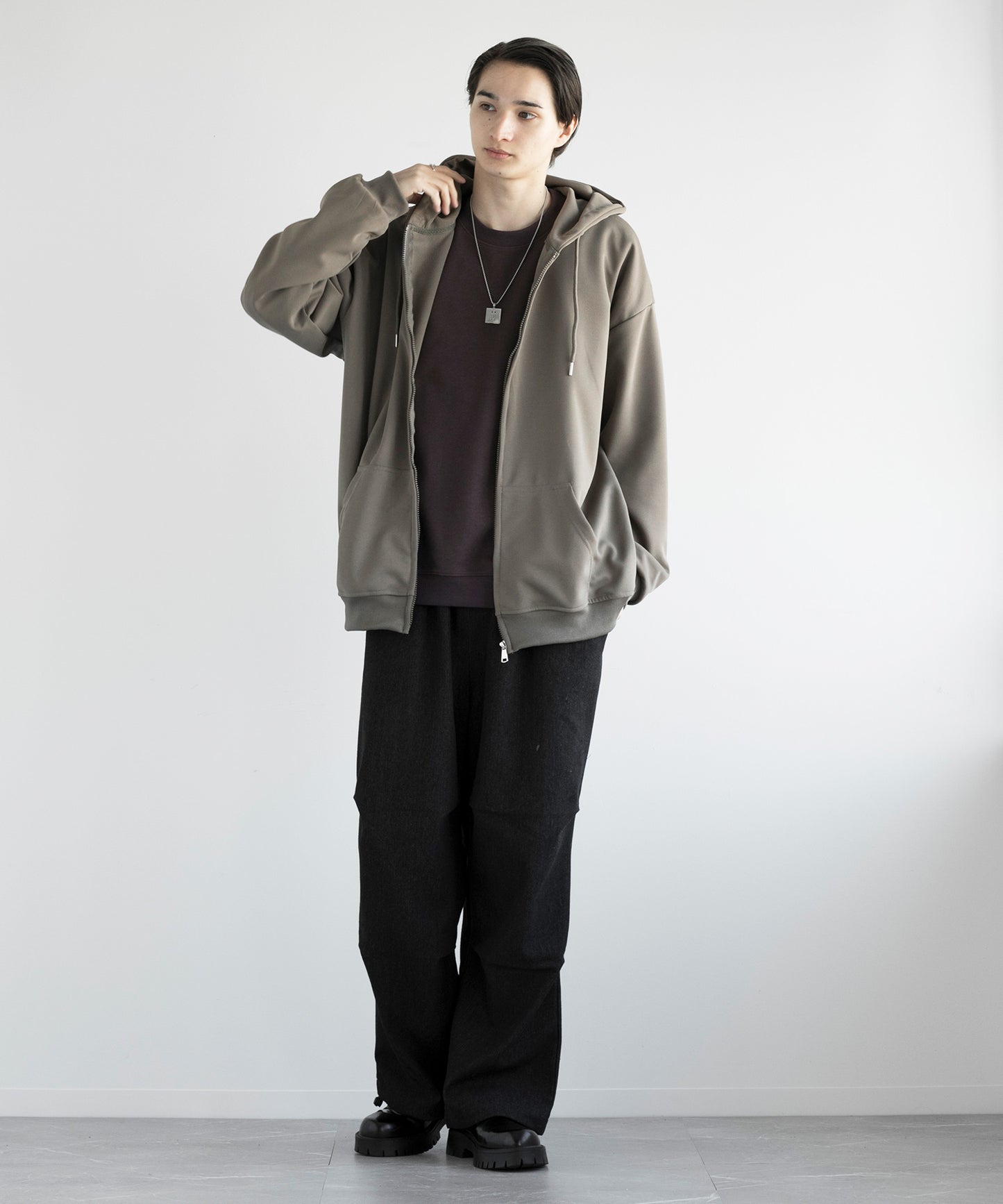 【aimoha MEN】BASIC ZIP PARKA べーシックジップパーカー