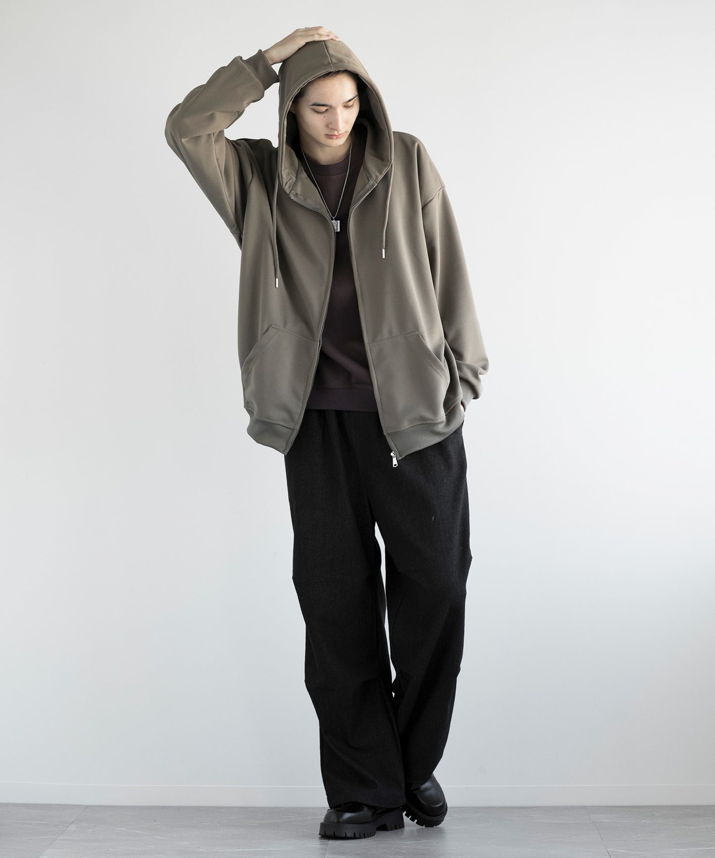 【aimoha MEN】BASIC ZIP PARKA べーシックジップパーカー