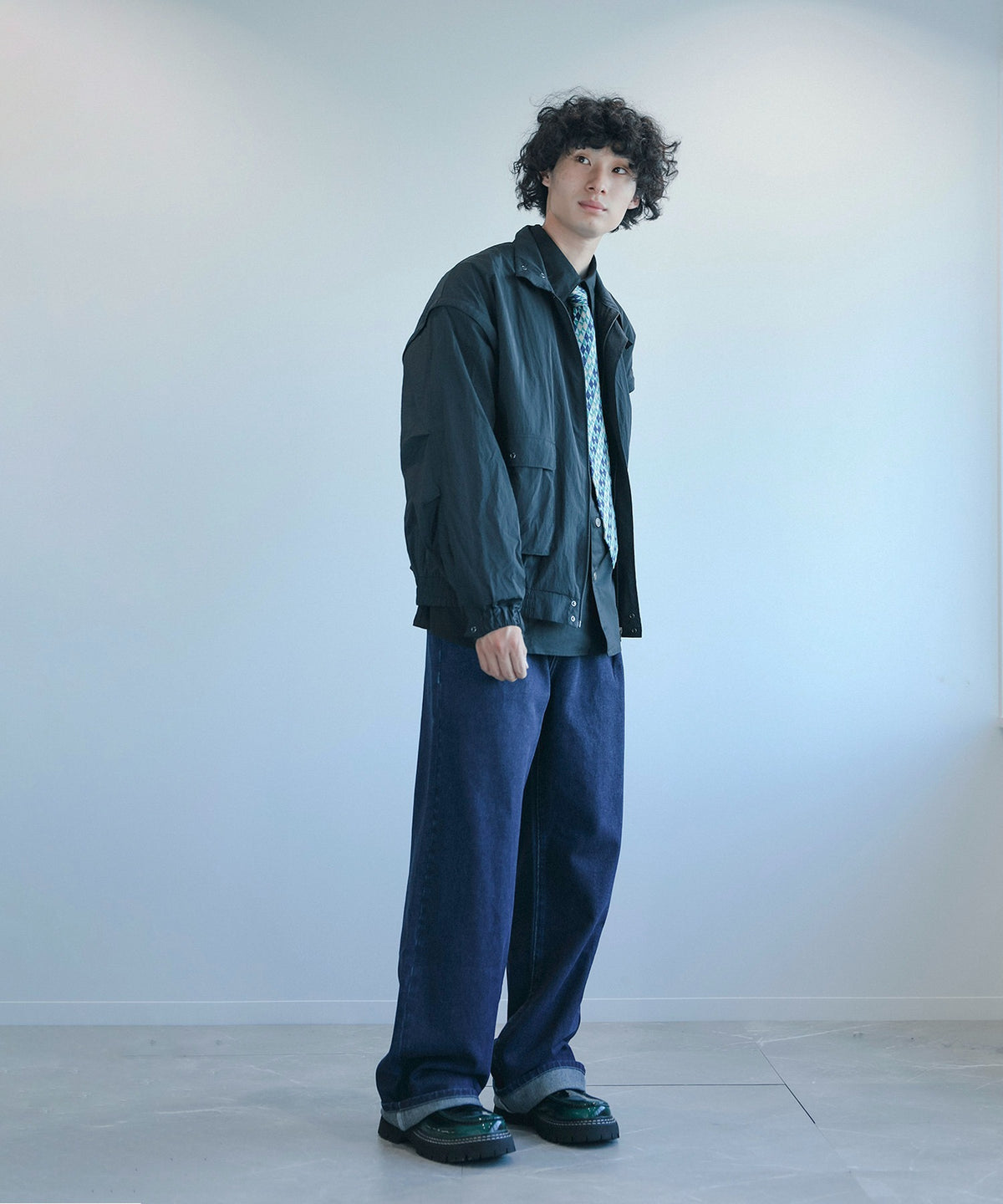 【aimoha Men's】2wayスタンドカラー ブルゾン