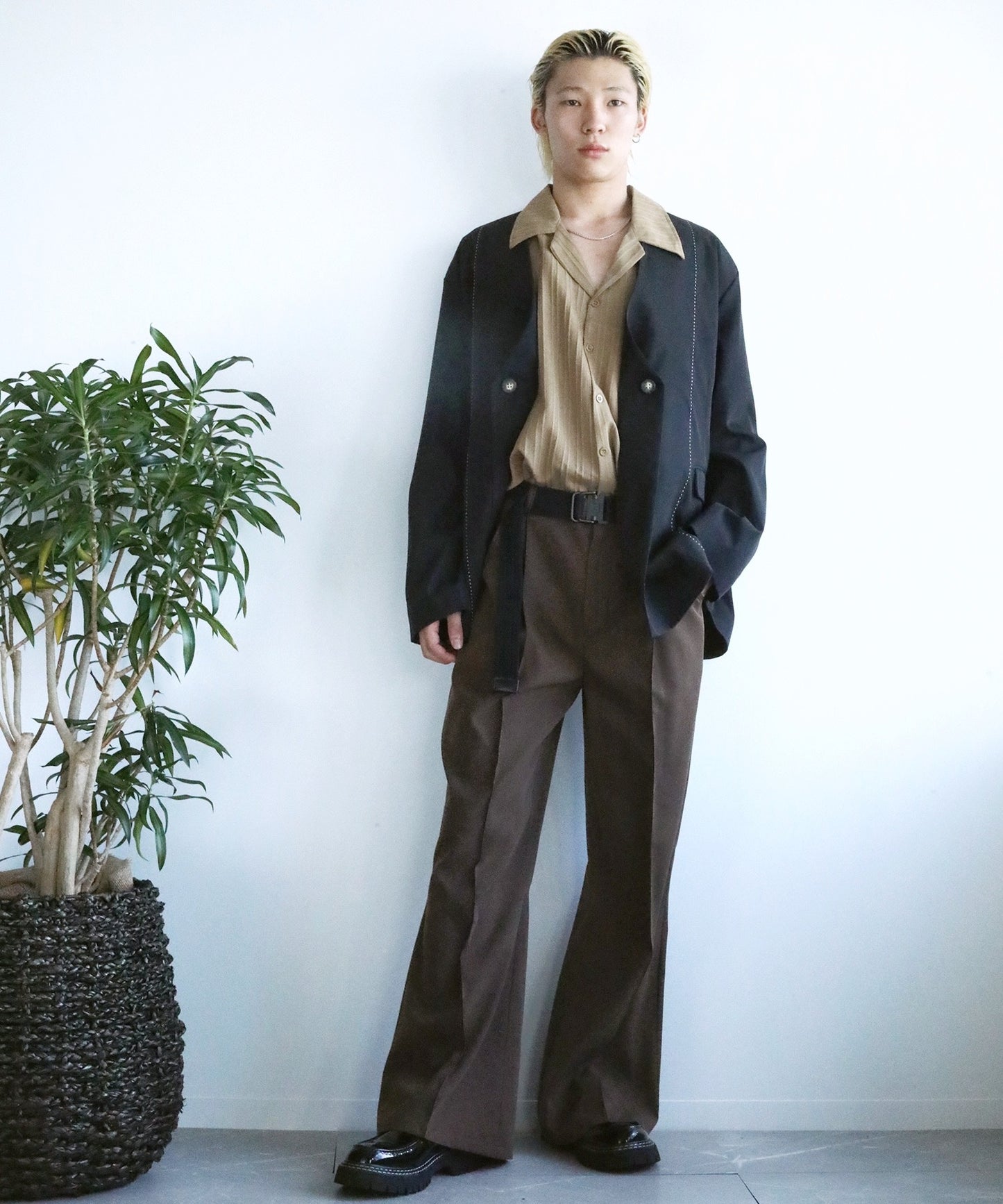 【aimoha Men's】ノーカラージャケット