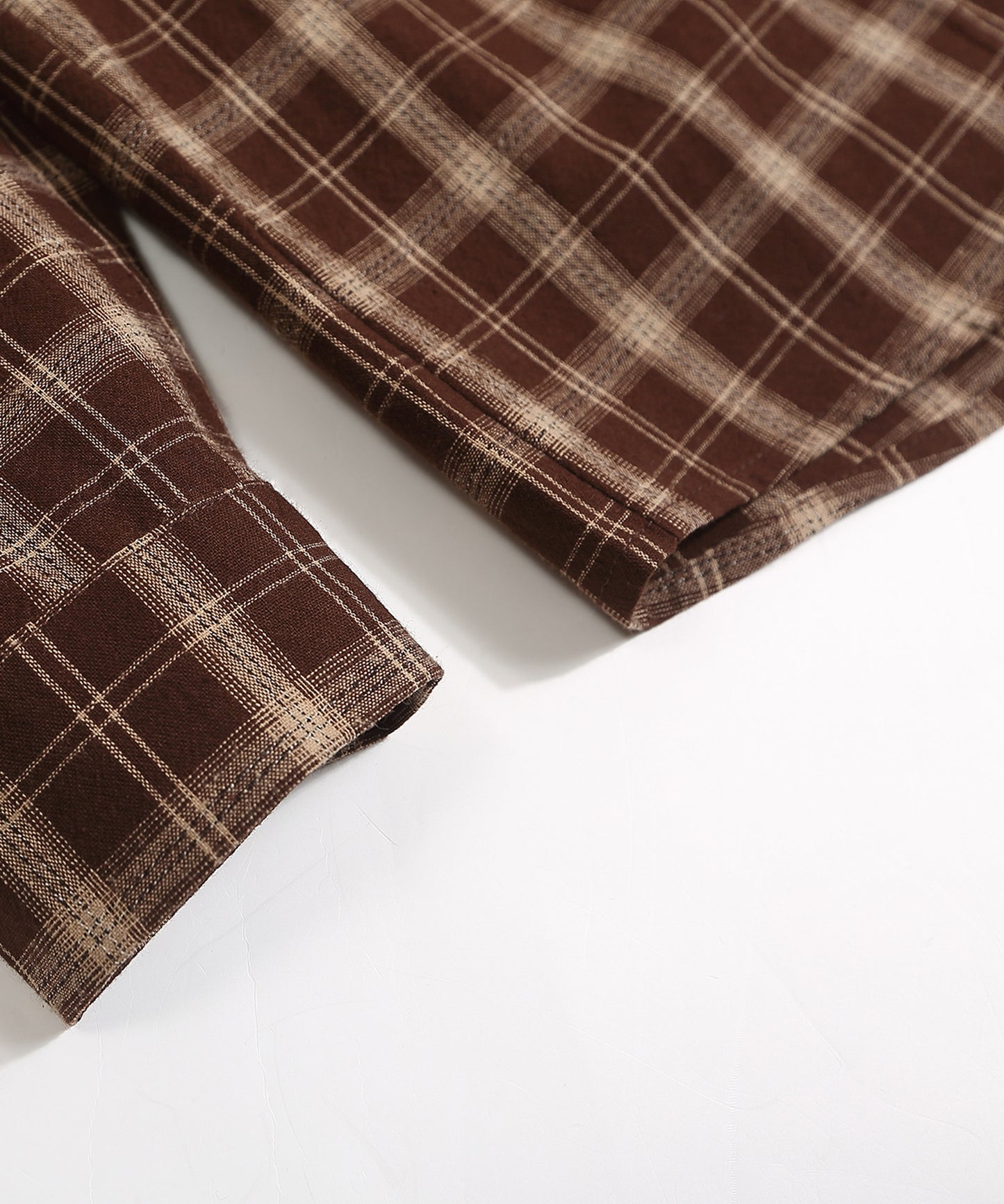 HOOK -select- レトロ調古着風花パッチワーク刺繍チェック柄シャツ