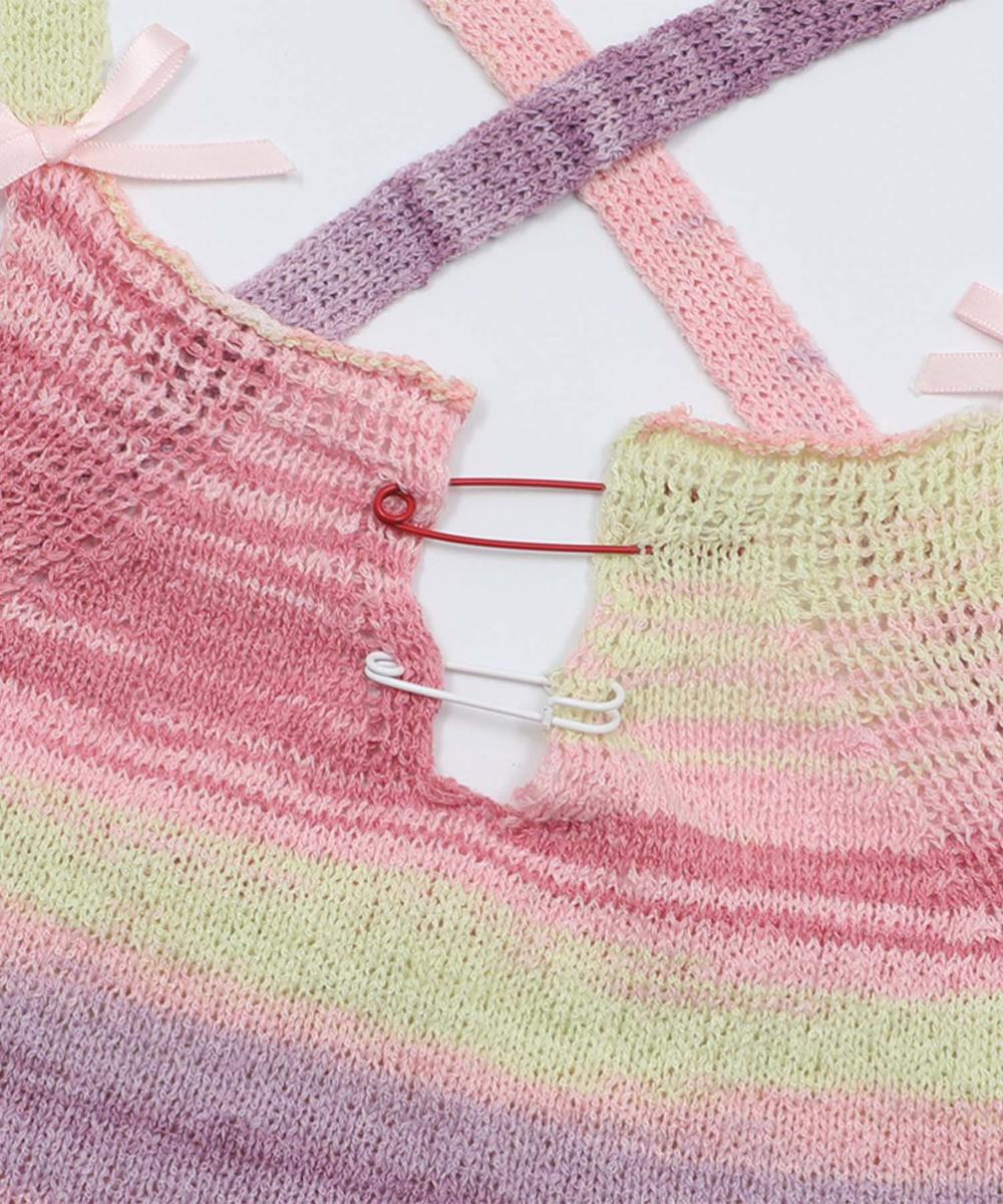 【HOOK】for girls グラデーションボーダーニットキャミ