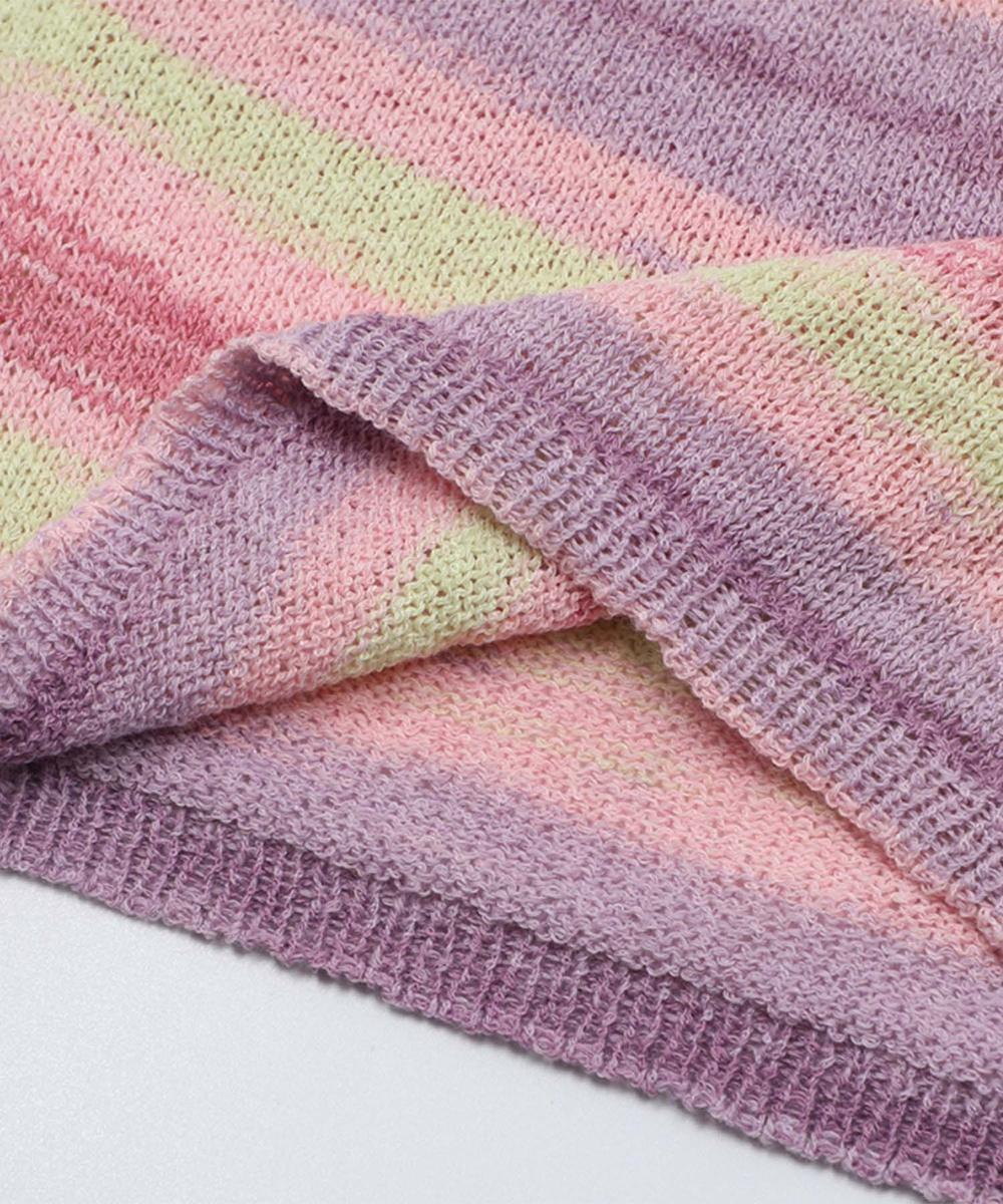 【HOOK】for girls グラデーションボーダーニットキャミ