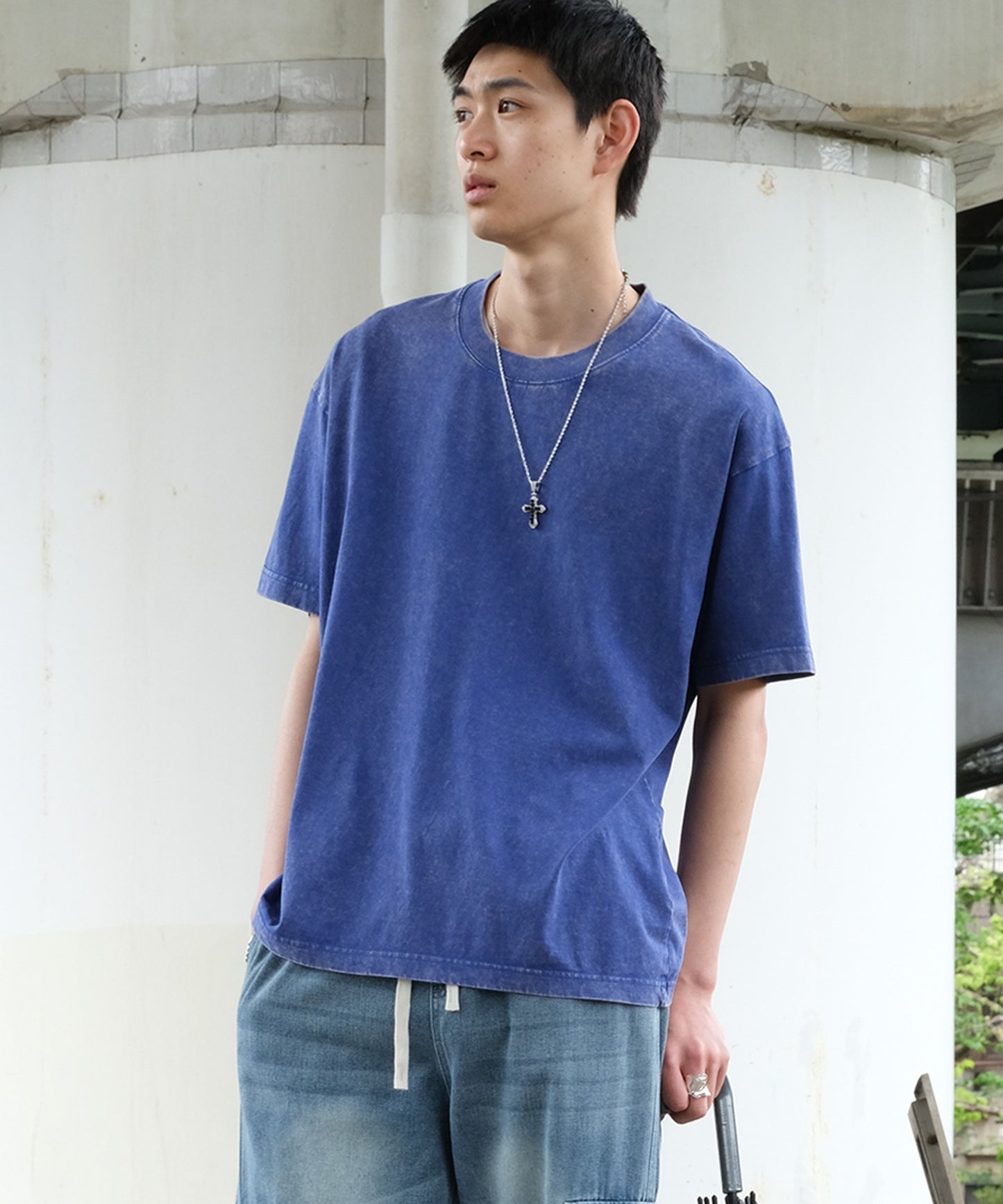 【HOOK -select- 】ベーシックウォッシュ半袖TEE 6.8オンス