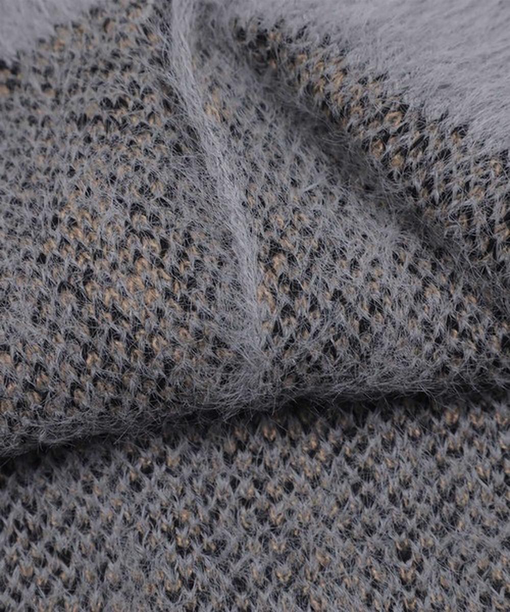 HOOK -select- レオパード柄シャギーカーディガン