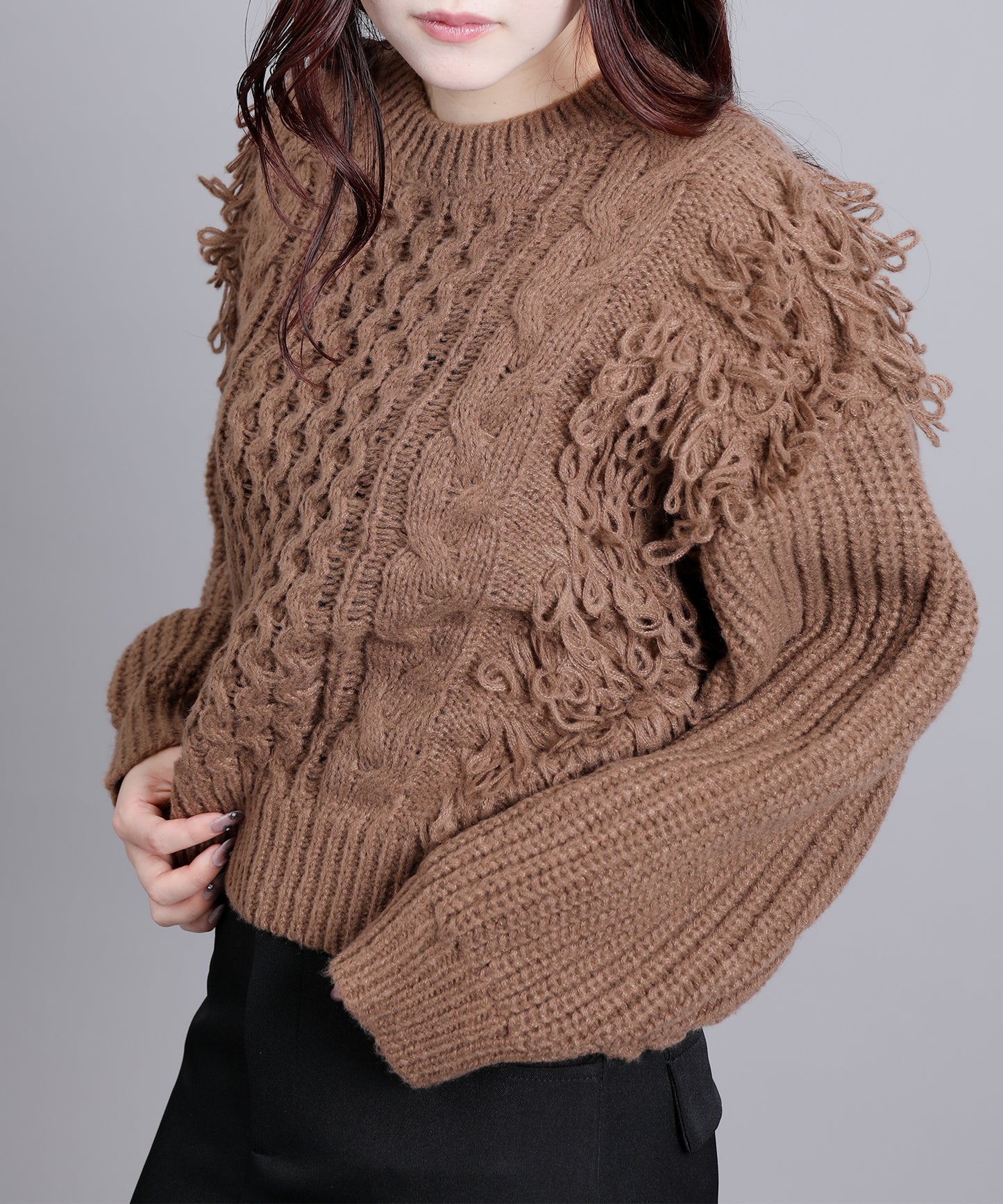 3.5Gモヘアタッチループフリンジ使いPO