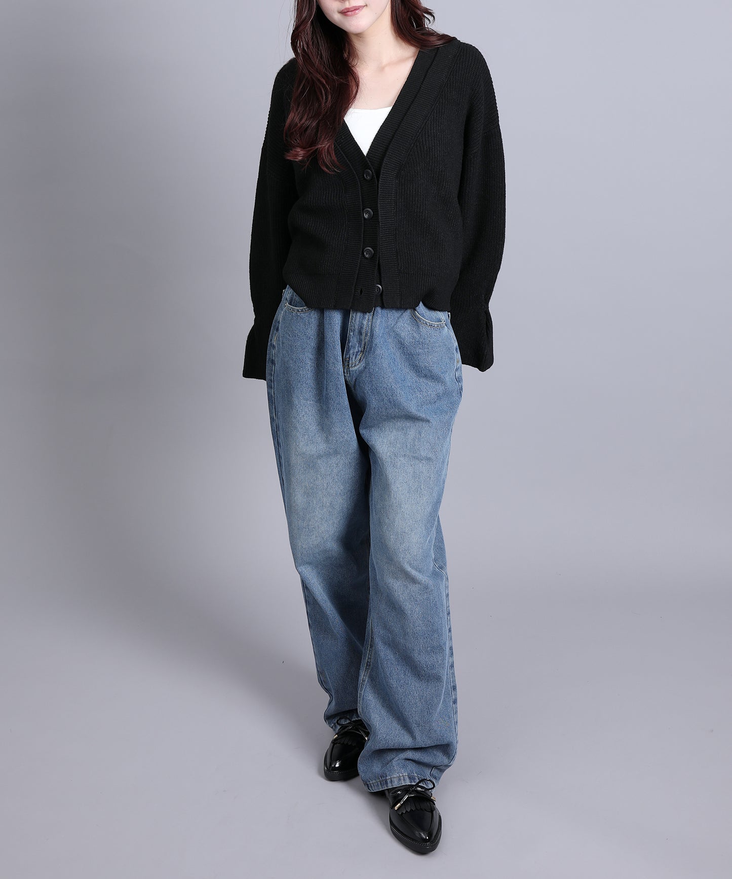 7G重ねリブVネックCD