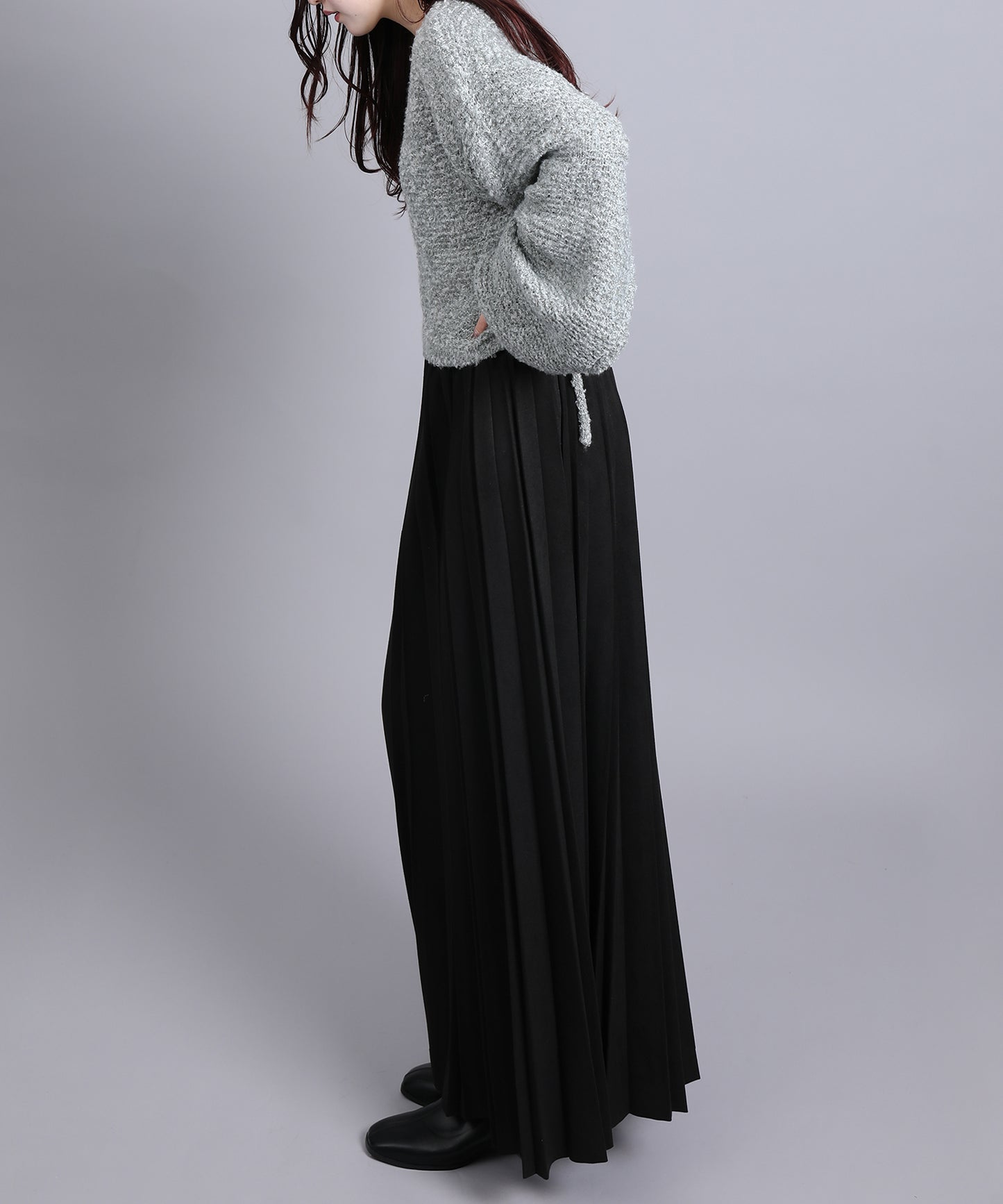 スエードタッチプリーツスカート