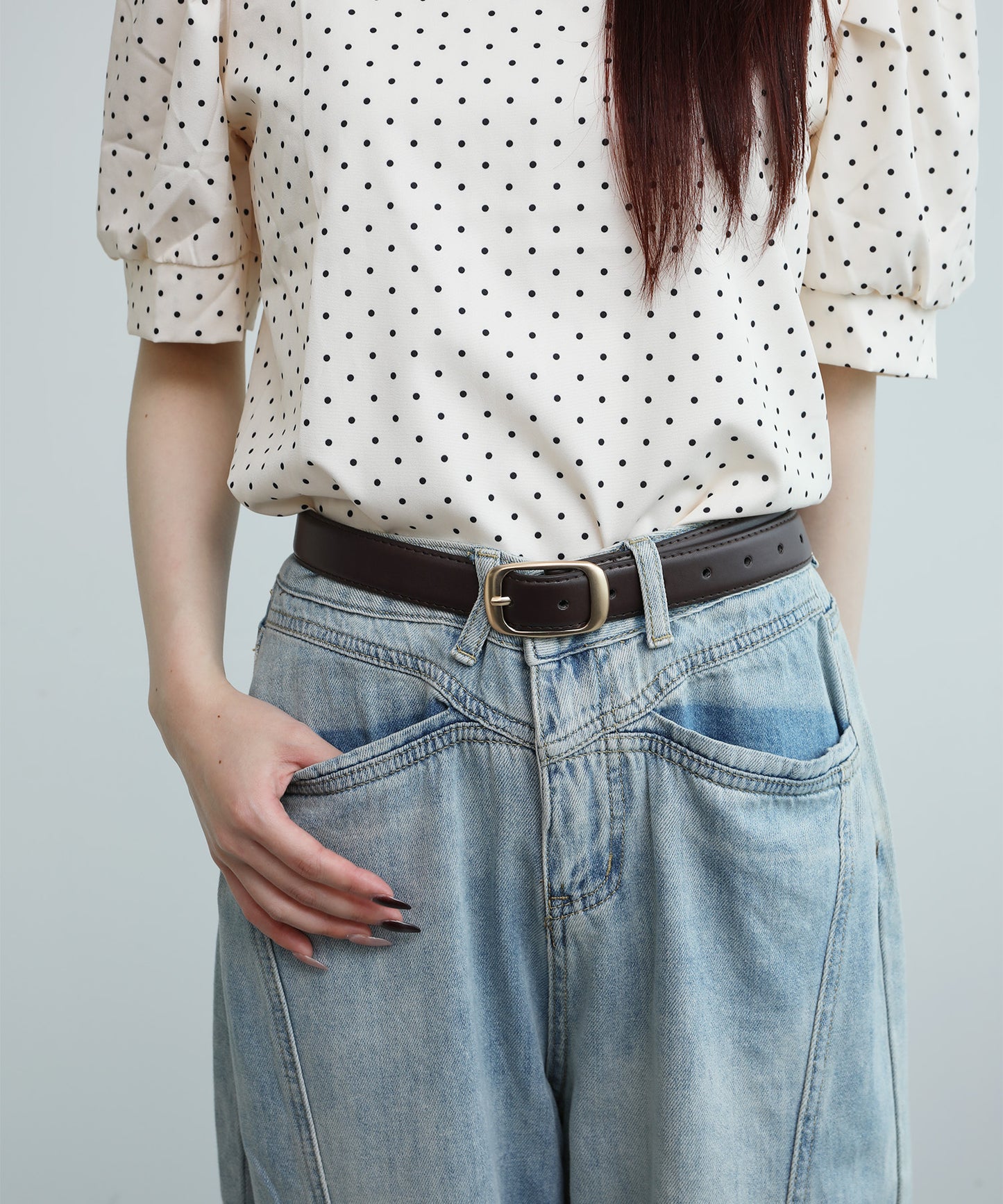 aimoha/シンプルPUレザーベルト