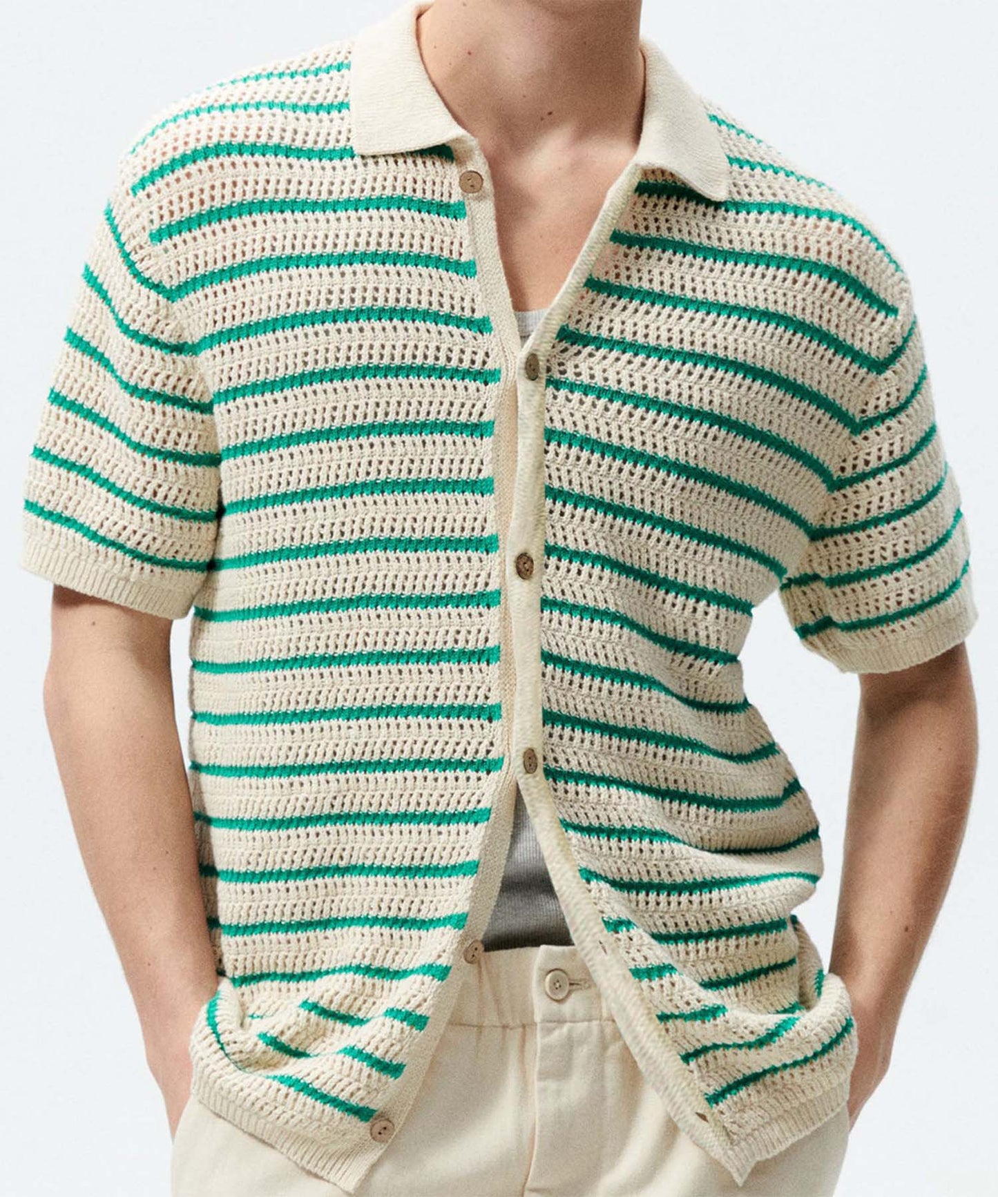 【aimoha neo】Retro Knit Polo Shirt