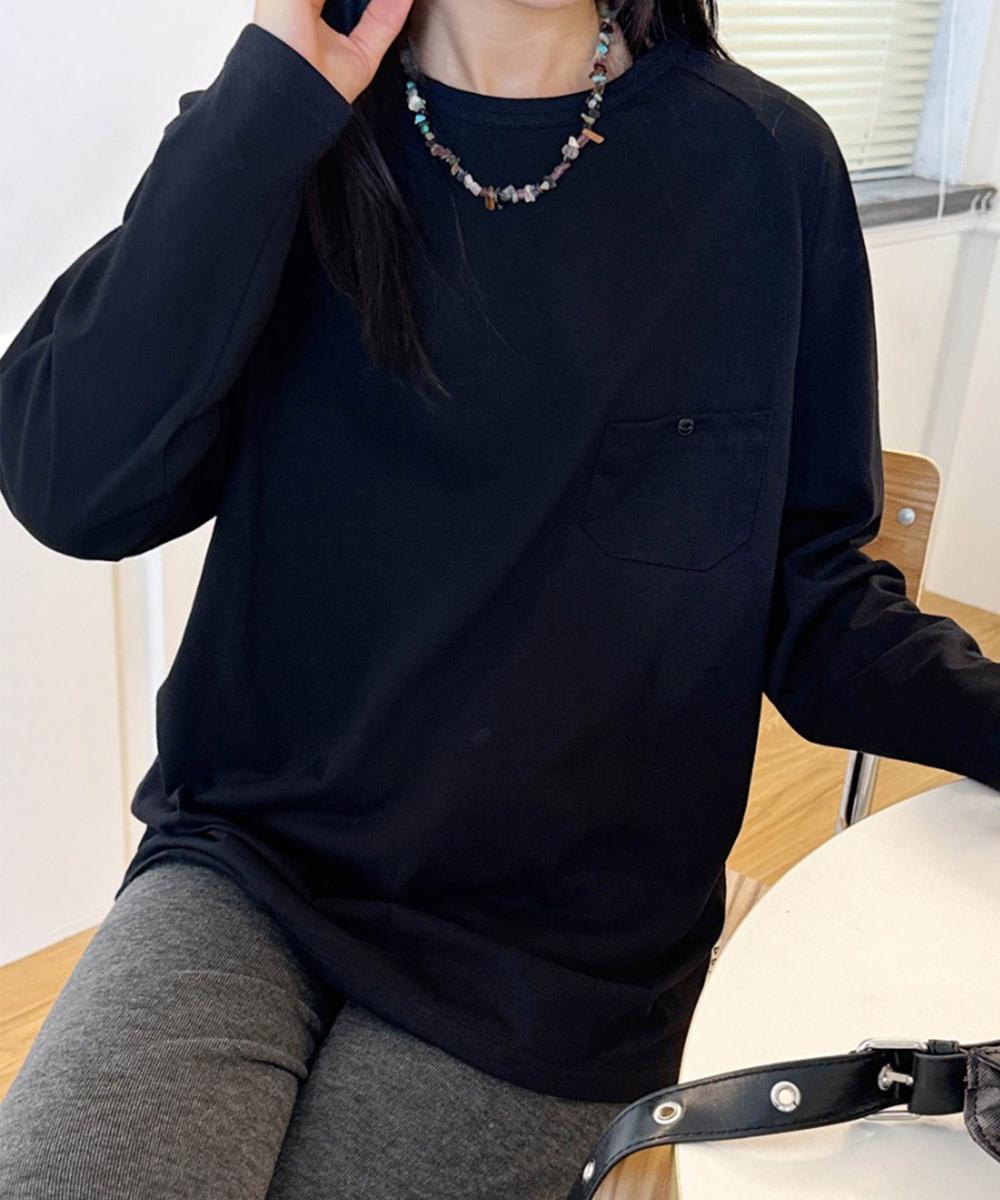 ポケットデザインロングスリーブTシャツ