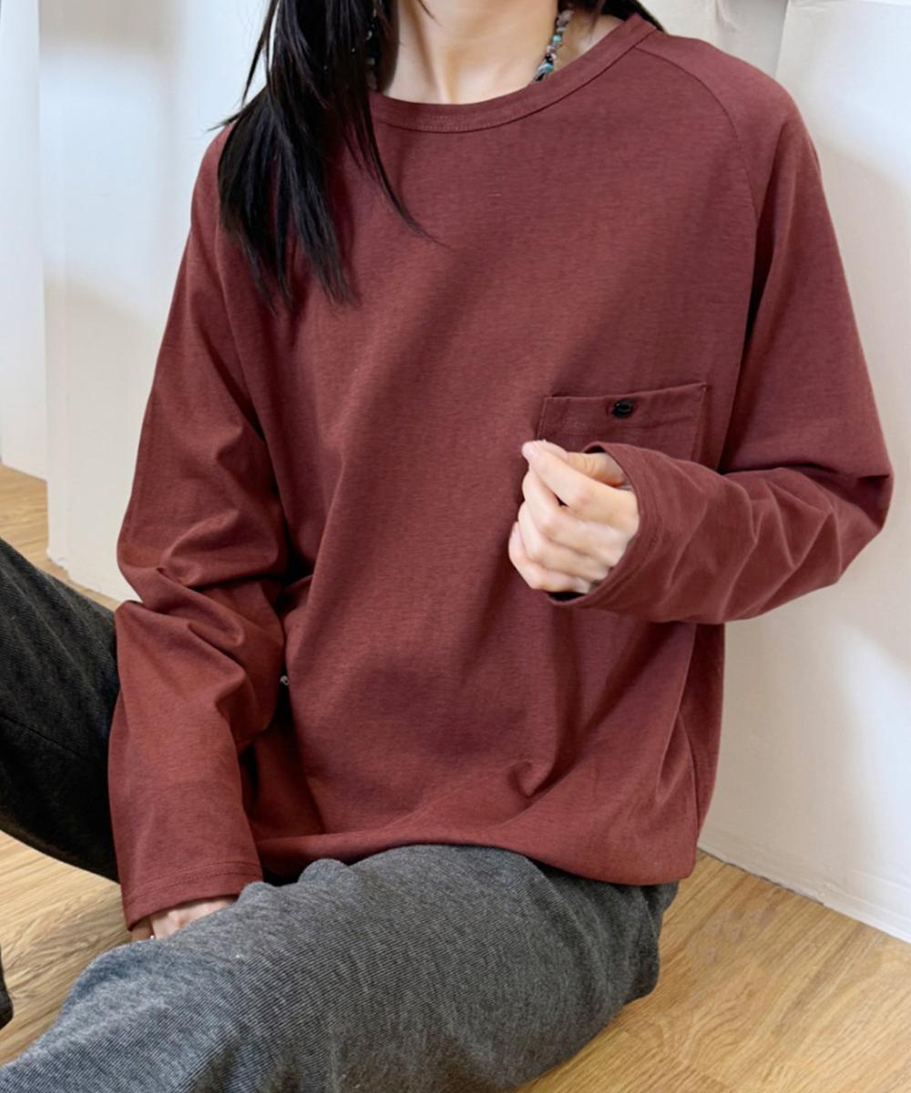 ポケットデザインロングスリーブTシャツ