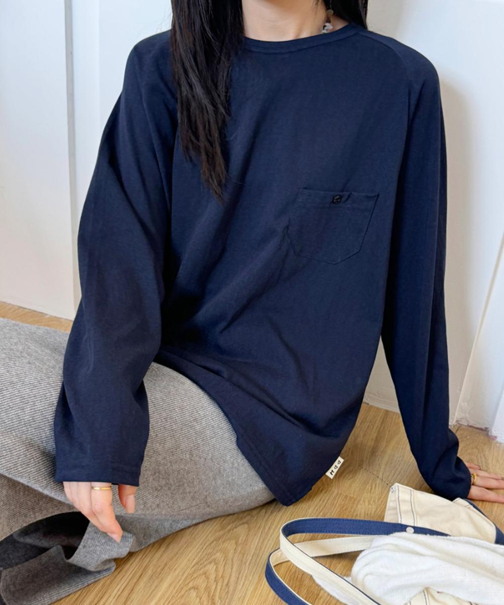 ポケットデザインロングスリーブTシャツ
