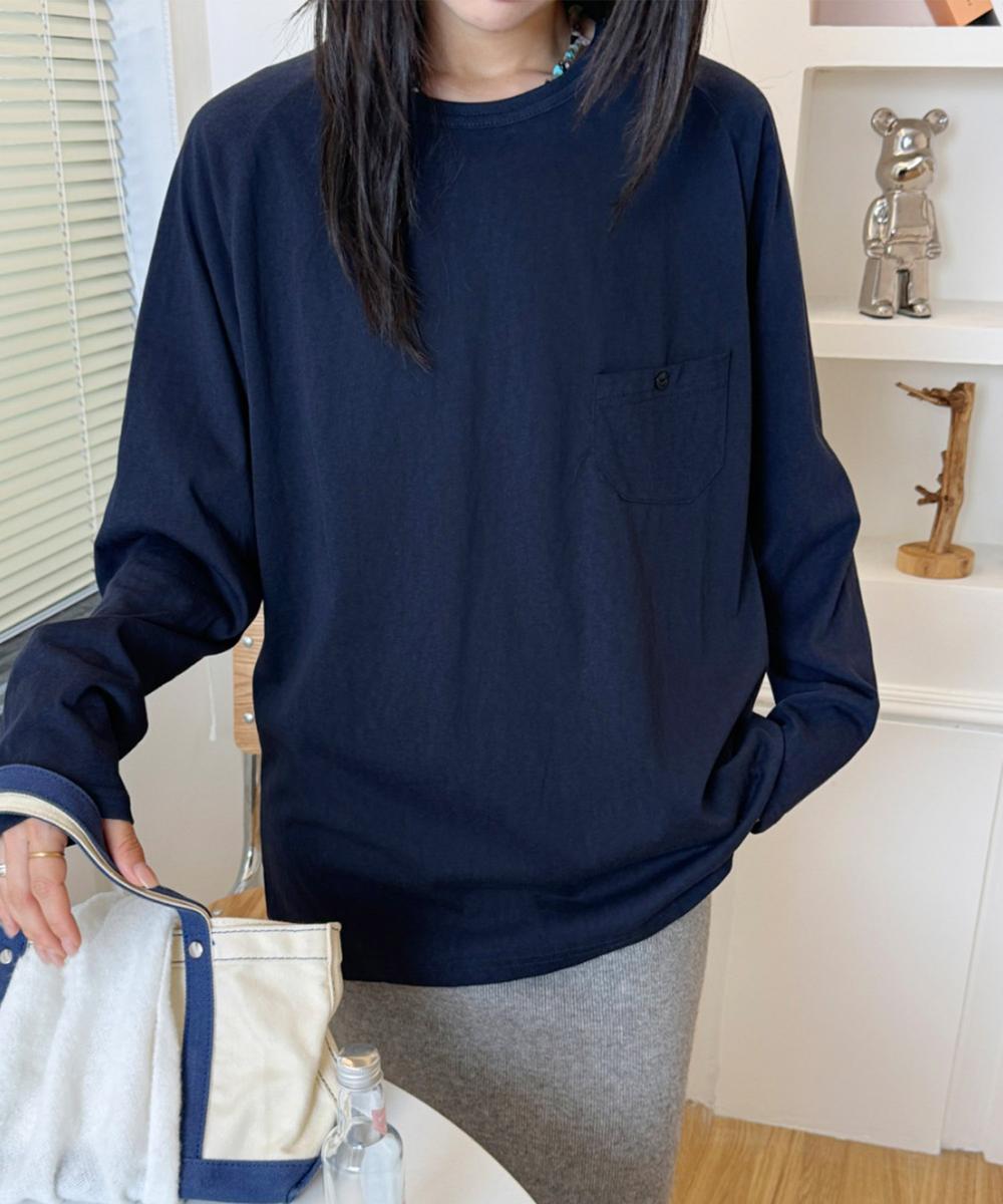 ポケットデザインロングスリーブTシャツ