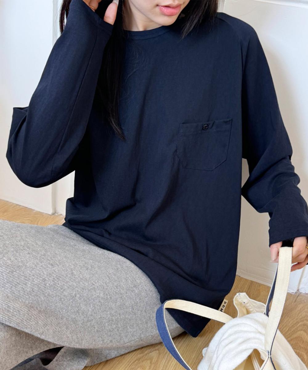 ポケットデザインロングスリーブTシャツ