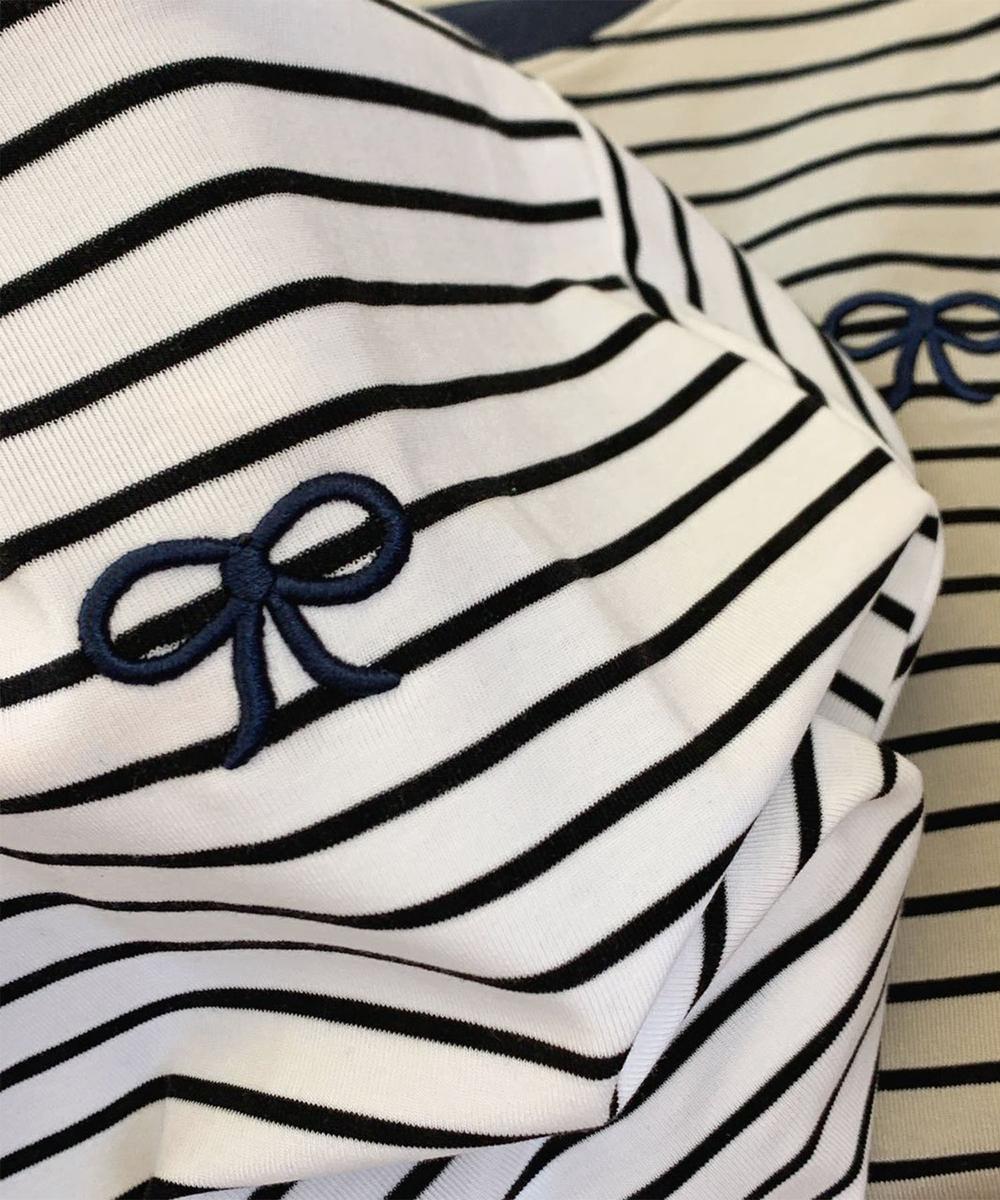 ストライプカジュアルロングスリーブTシャツ