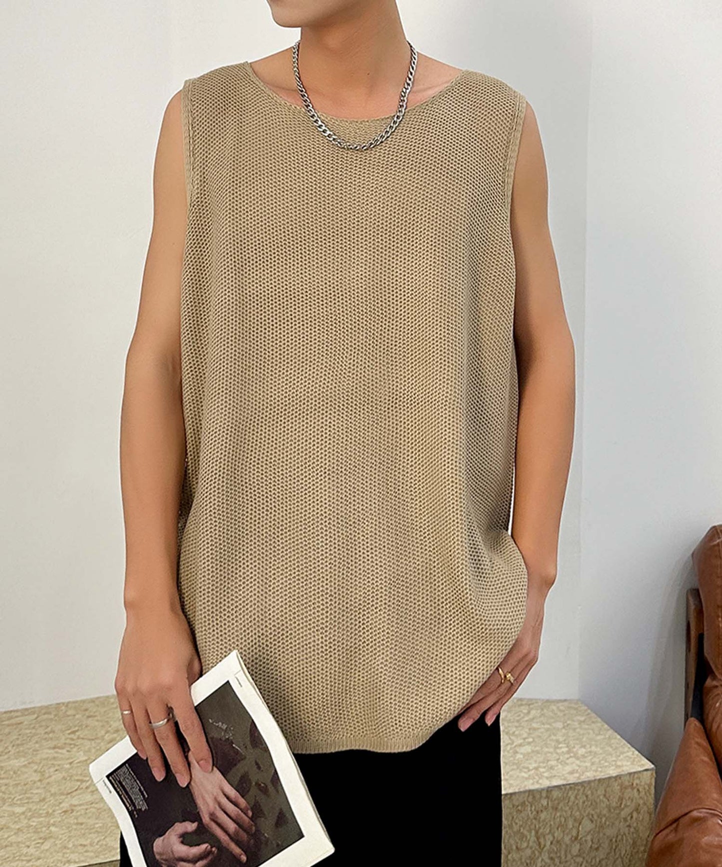 【aimoha neo】Layer Flex No-Sleeves Tee