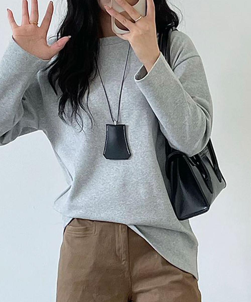 ウールブレンドロングスリーブTシャツ