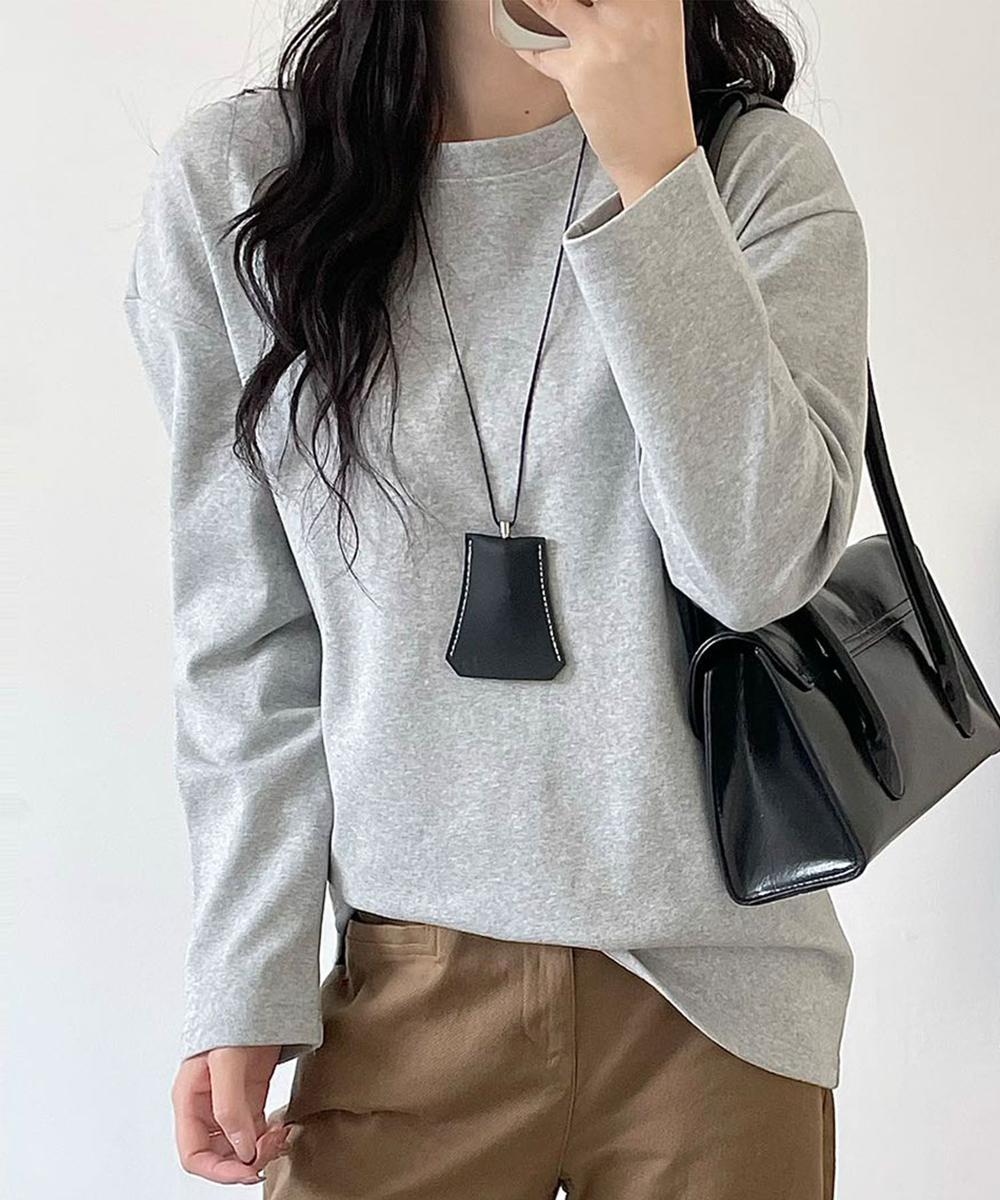 ウールブレンドロングスリーブTシャツ