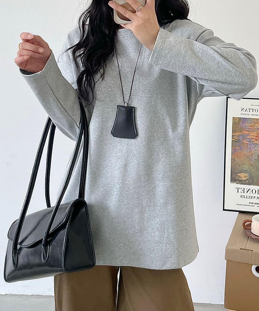 ウールブレンドロングスリーブTシャツ
