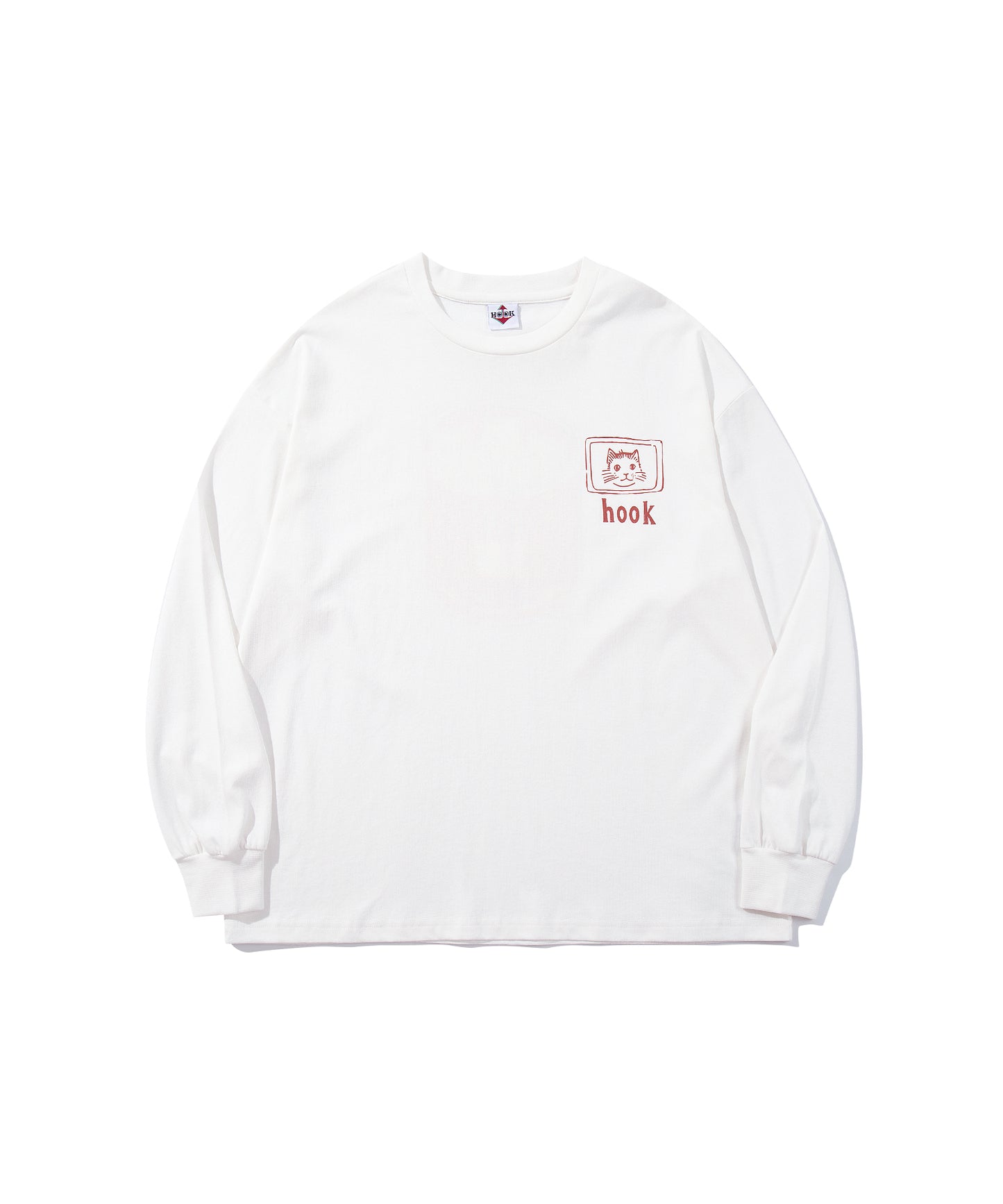 HOOK -original- ヴィンテージ風缶詰猫バックプリントTEE