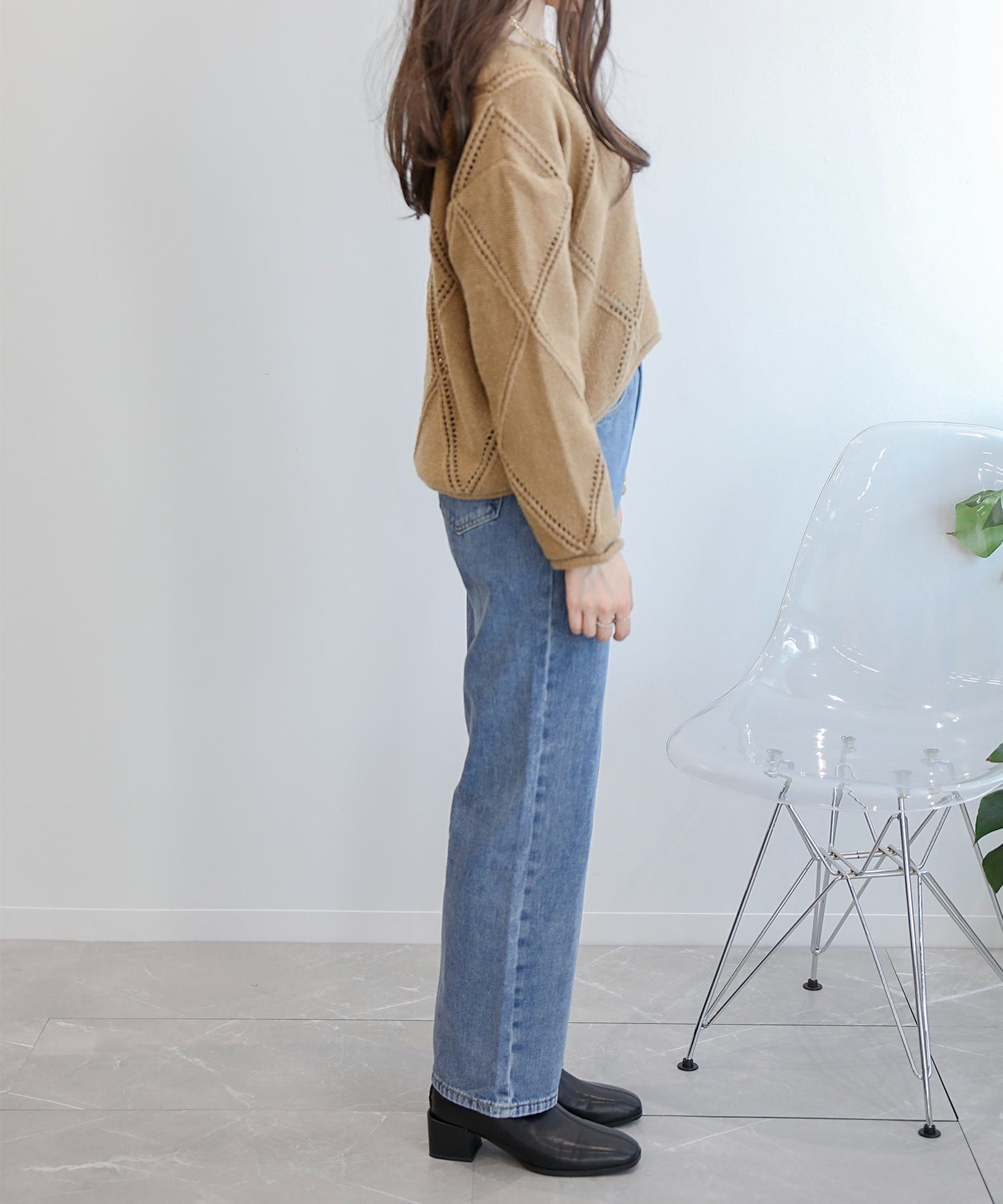 【Jasmine】ゆったりニットトップス