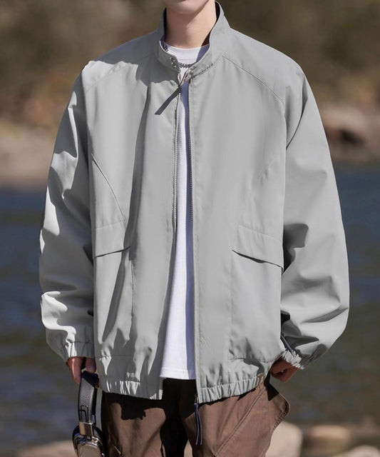 カラーブロックスタンドカラージャケット