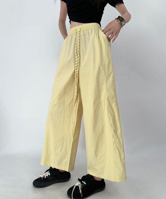 ウエストドローストリング ワイドパンツ