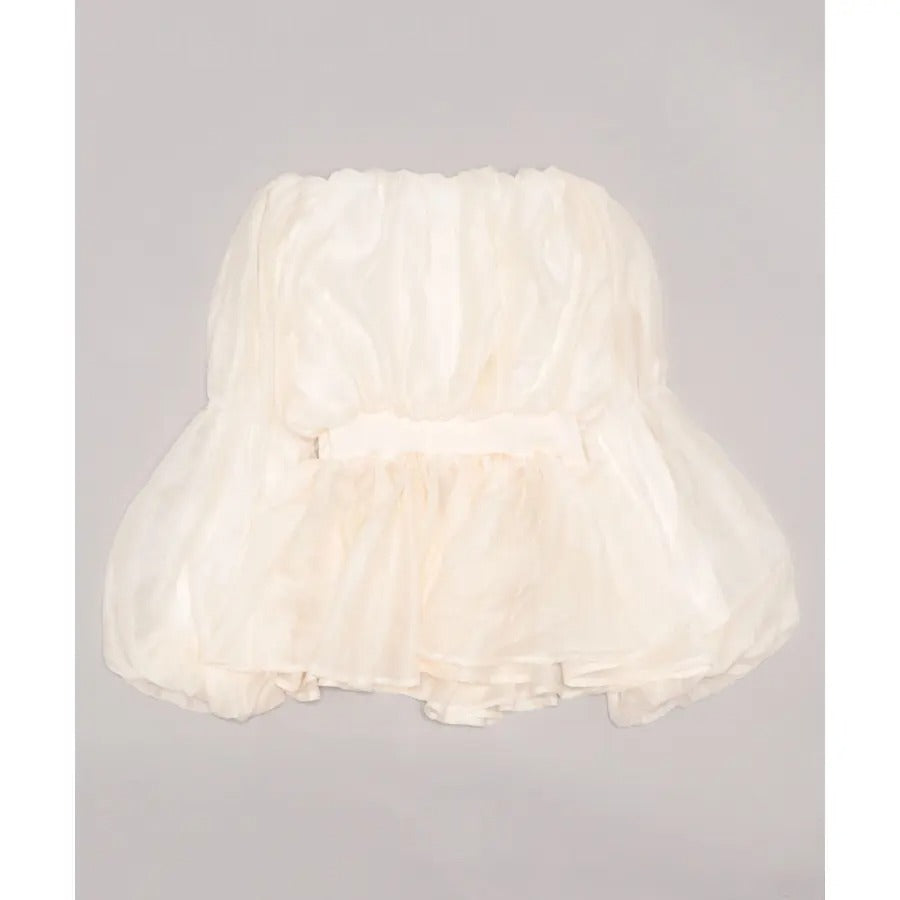 Off-shoulder Voluminous Sleeve Blouse