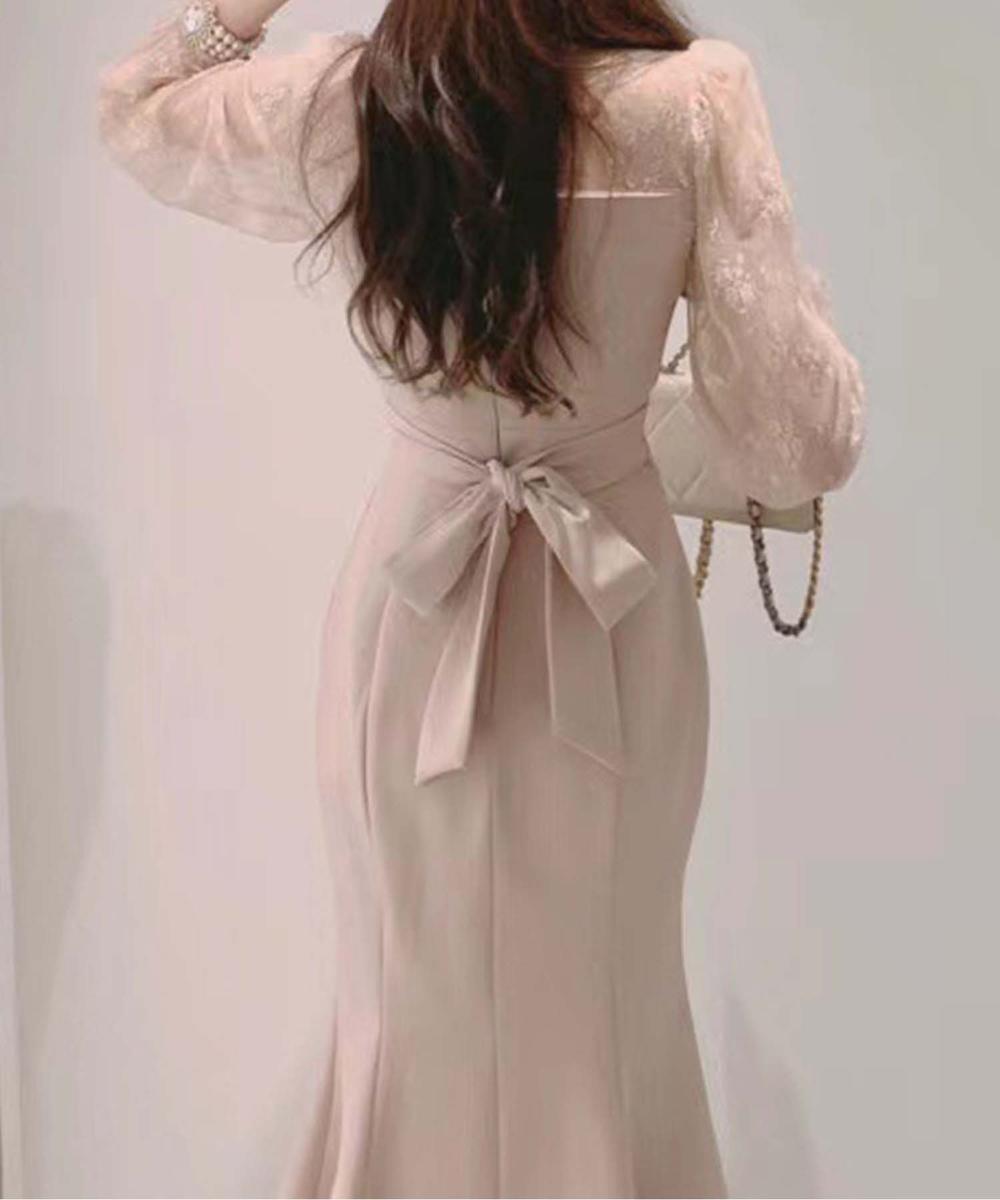 【Jasmine】シーアレースマーメイドロングワンピース