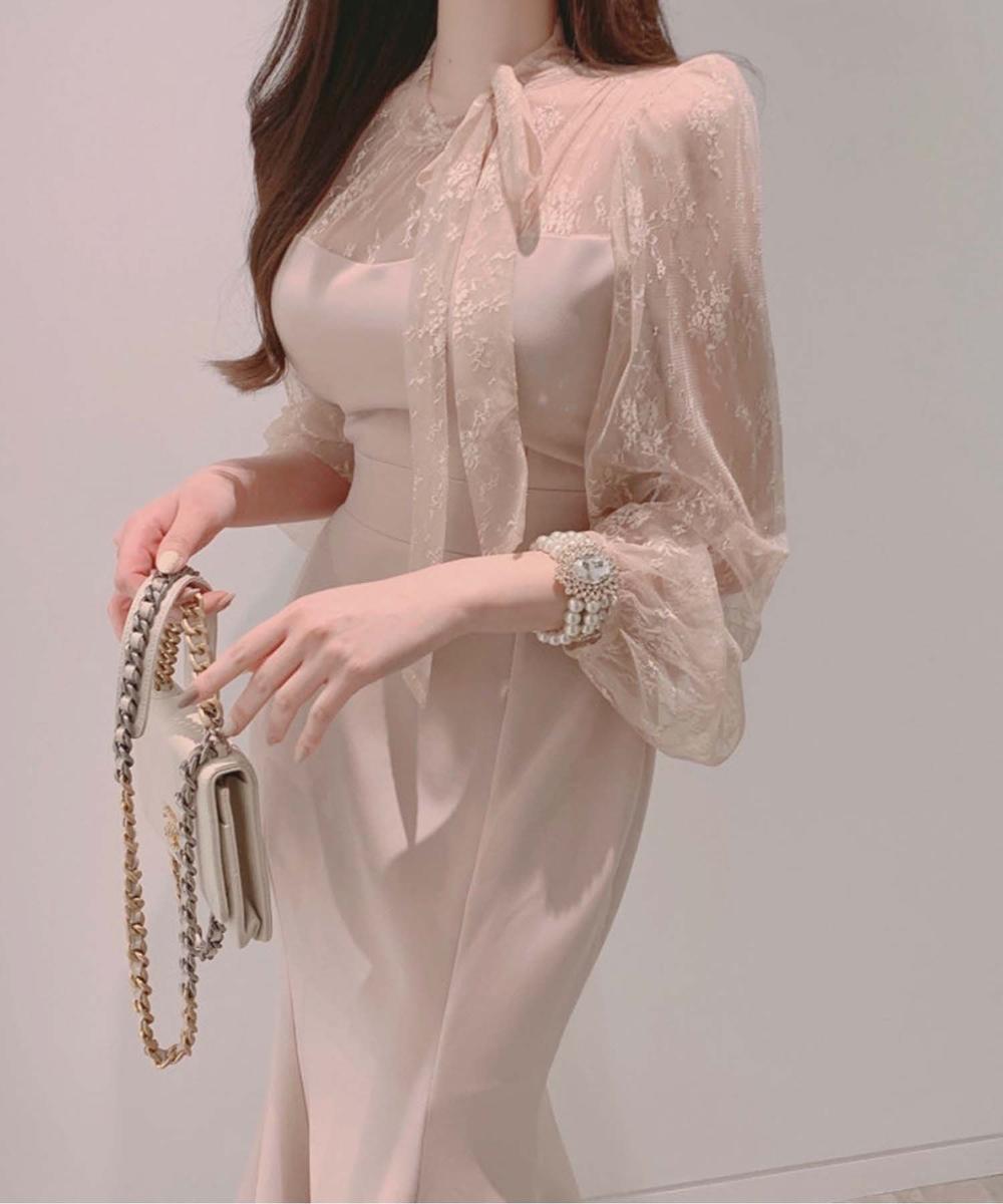 【Jasmine】シーアレースマーメイドロングワンピース