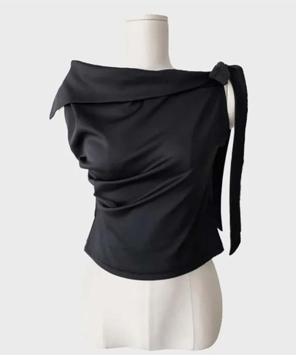 【Jasmine】オフショルアシンメトリーリボントップス