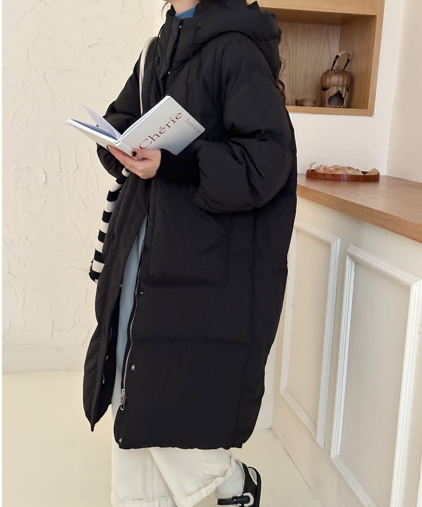 オーバーサイズ中綿ロングダウンコート