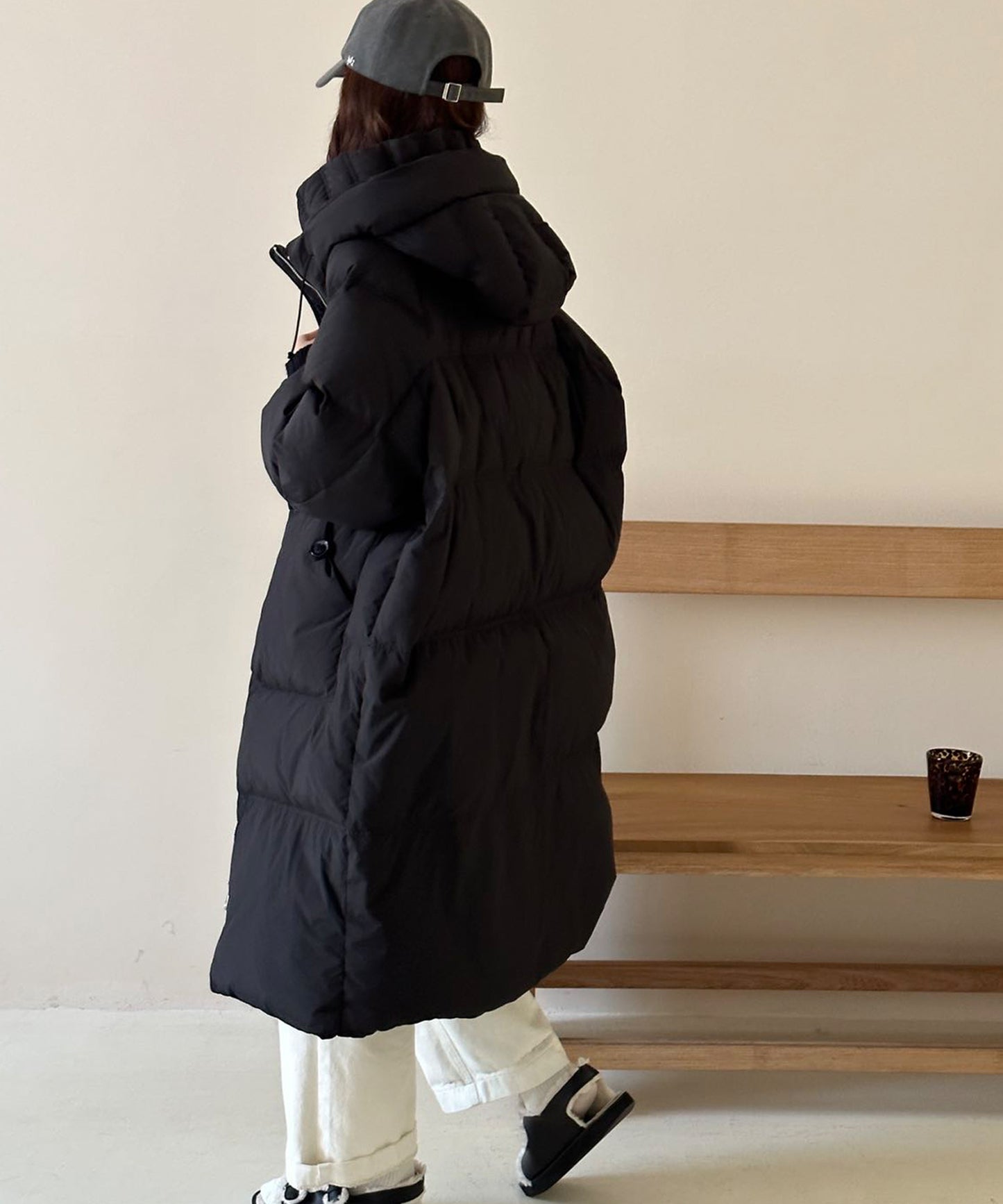 オーバーサイズ中綿ロングダウンコート