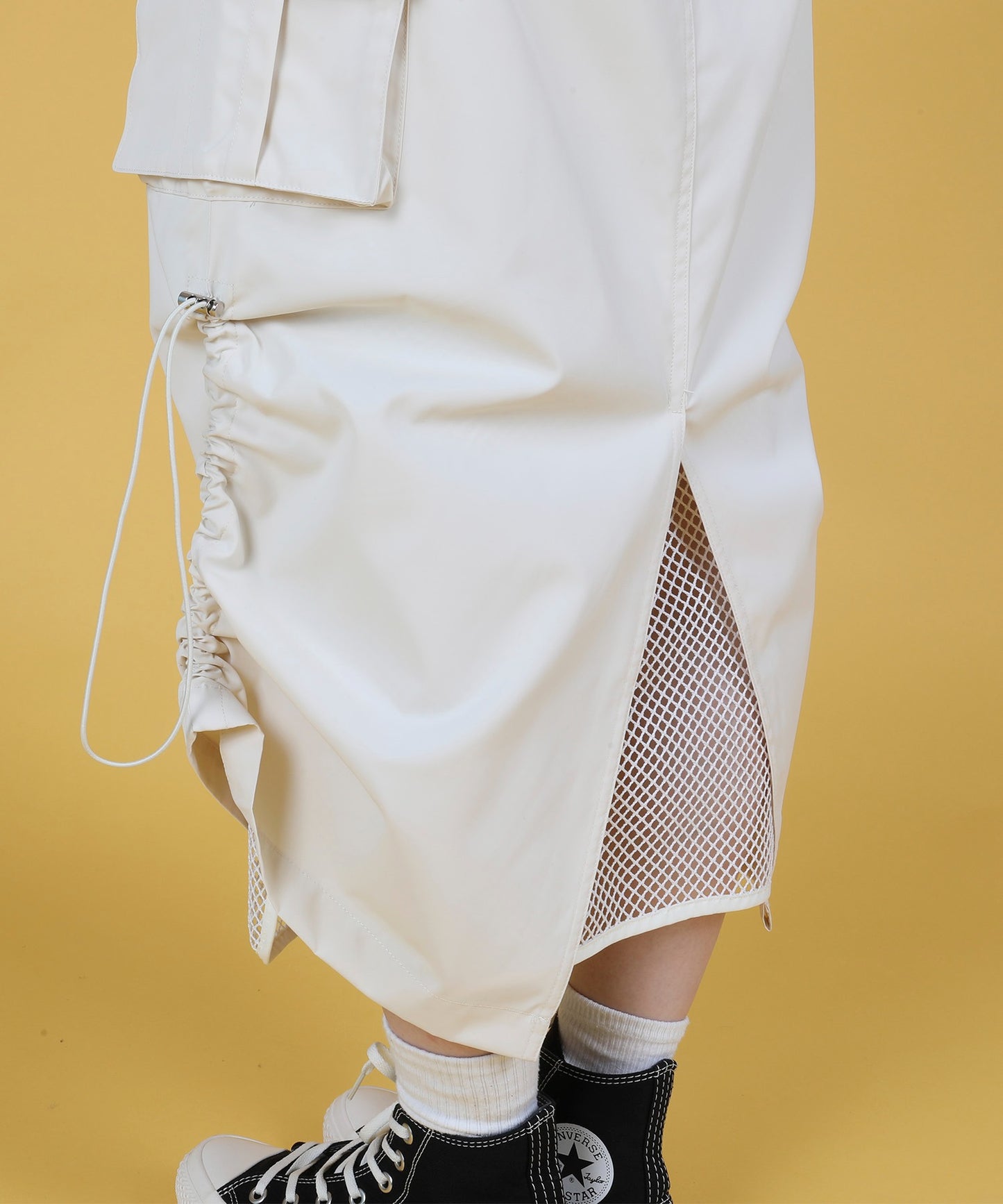 Mesh layered double sided skirt
